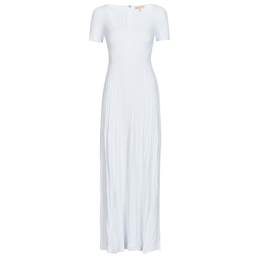 Abito lungo Donna MICHAEL Michael Kors EMPIRE SCOOP SS MAXI DRS Bianco