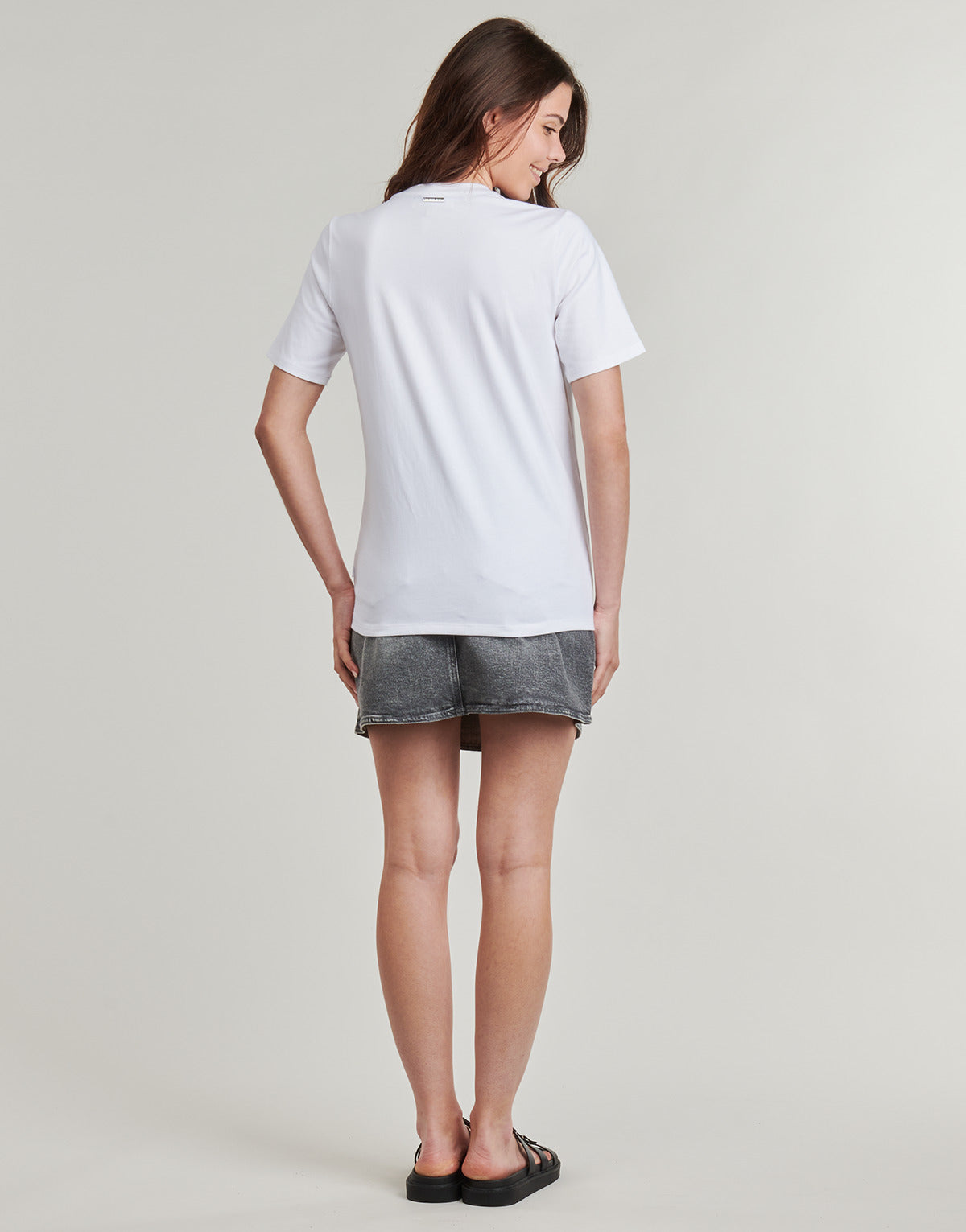 T-shirt Donna MICHAEL Michael Kors  CROP GWSH EMPIRE STUD TEE  Bianco