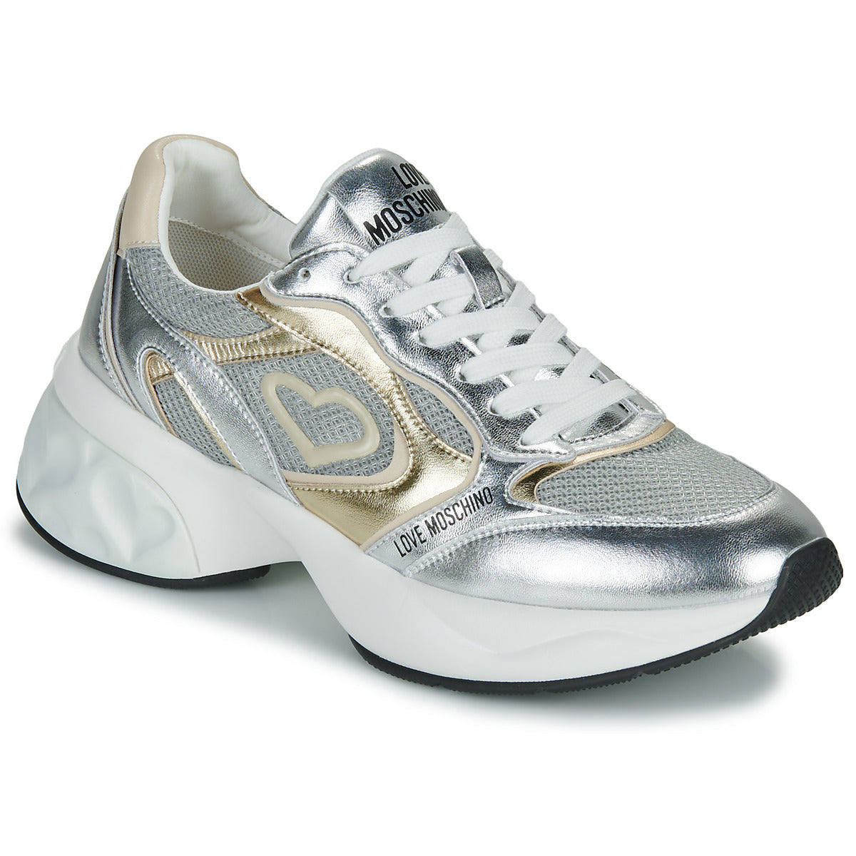 Sneakers basse Donna Love Moschino CRYSTAL LOVE SNEAKER Multicolore