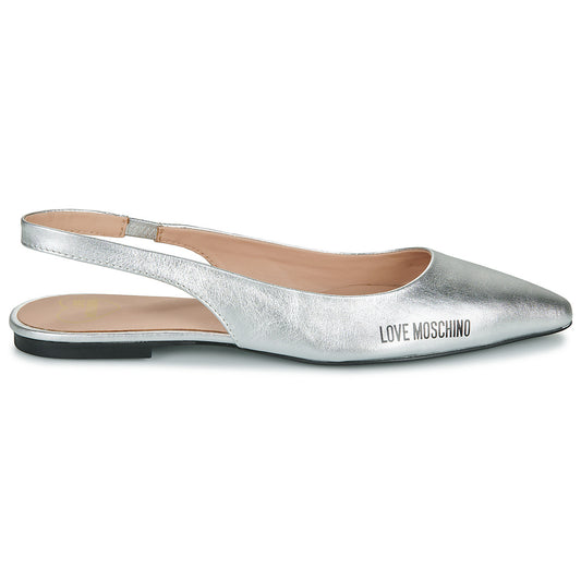 Ballerine Donna Love Moschino LAME BALLERINA Argento
