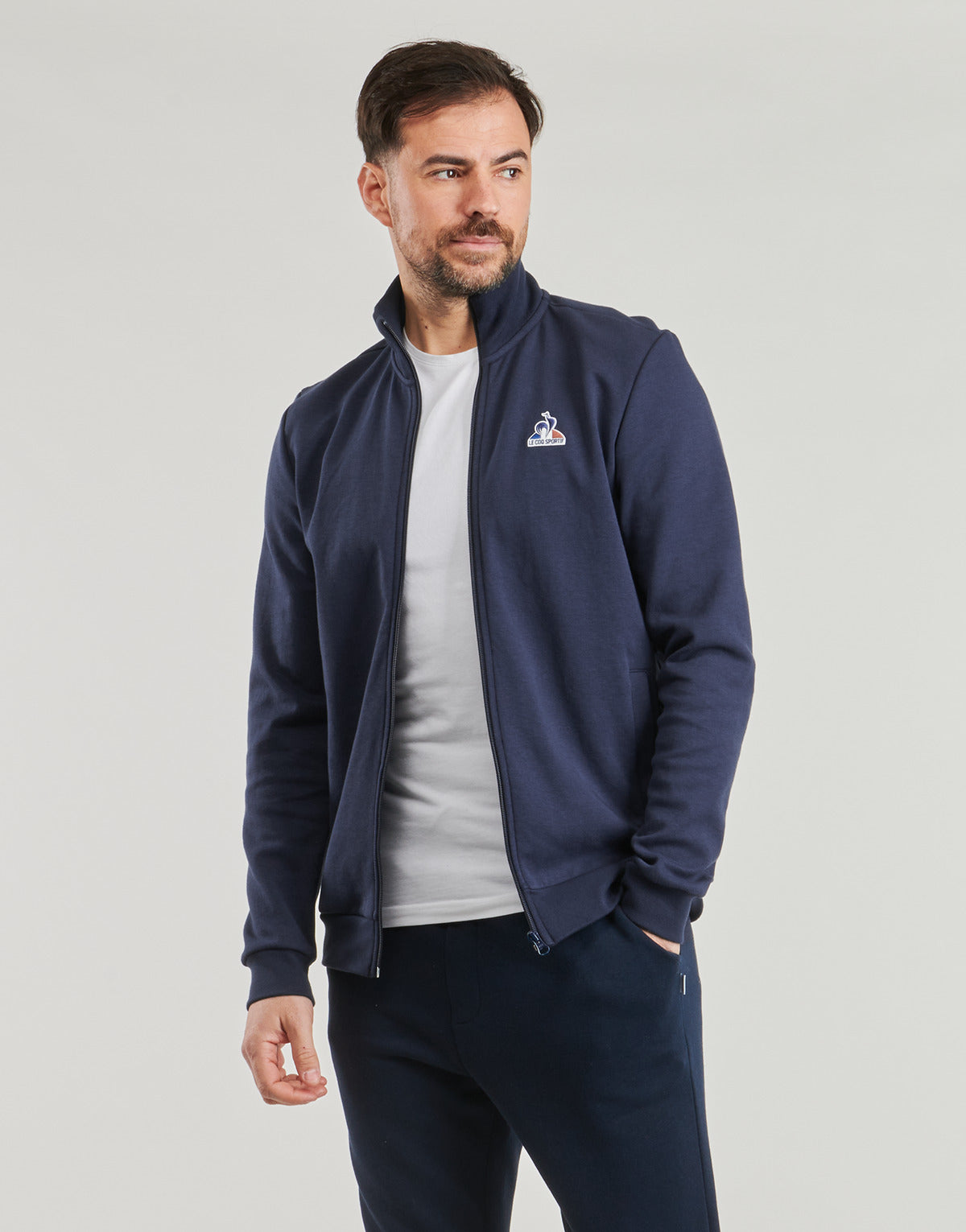 Giacca Sportiva Uomo Le Coq Sportif ESS FZ SWEAT N°1 M Marine
