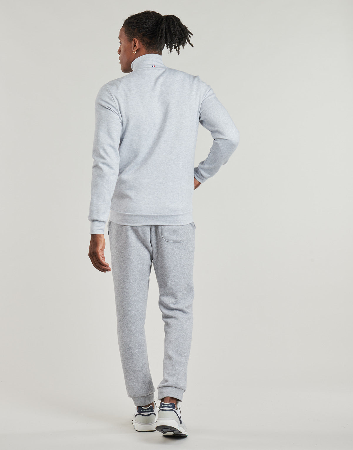 Giacca Sportiva Uomo Le Coq Sportif  ESS FZ SWEAT N°1 M  Grigio