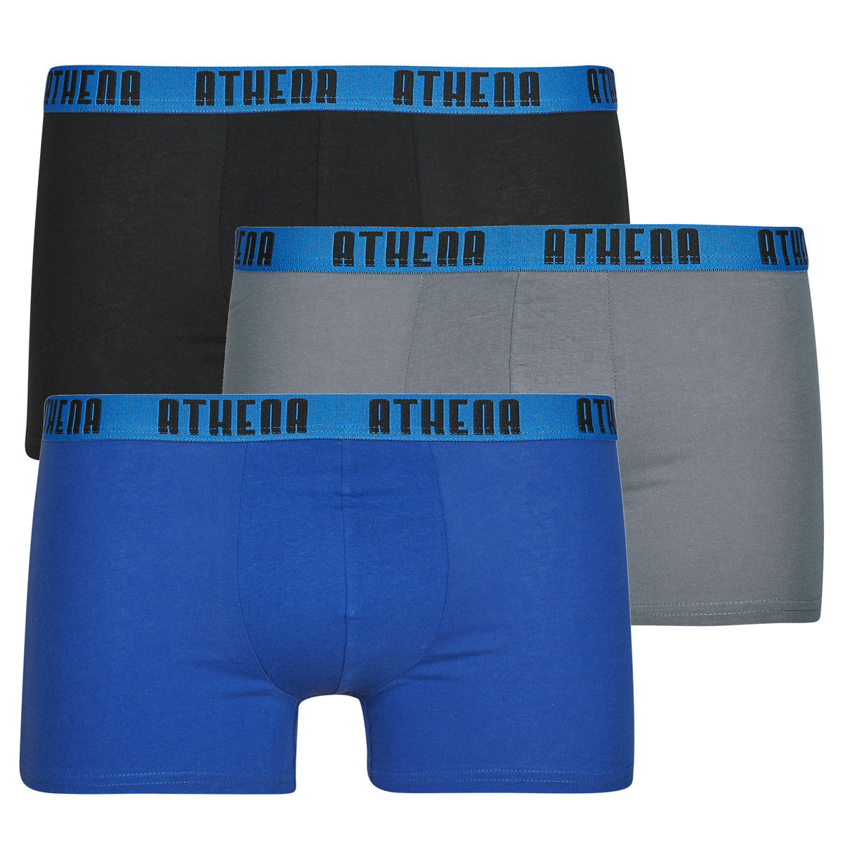 Boxer Uomo Athena BASIC COLOR Pack de 3 Nero
