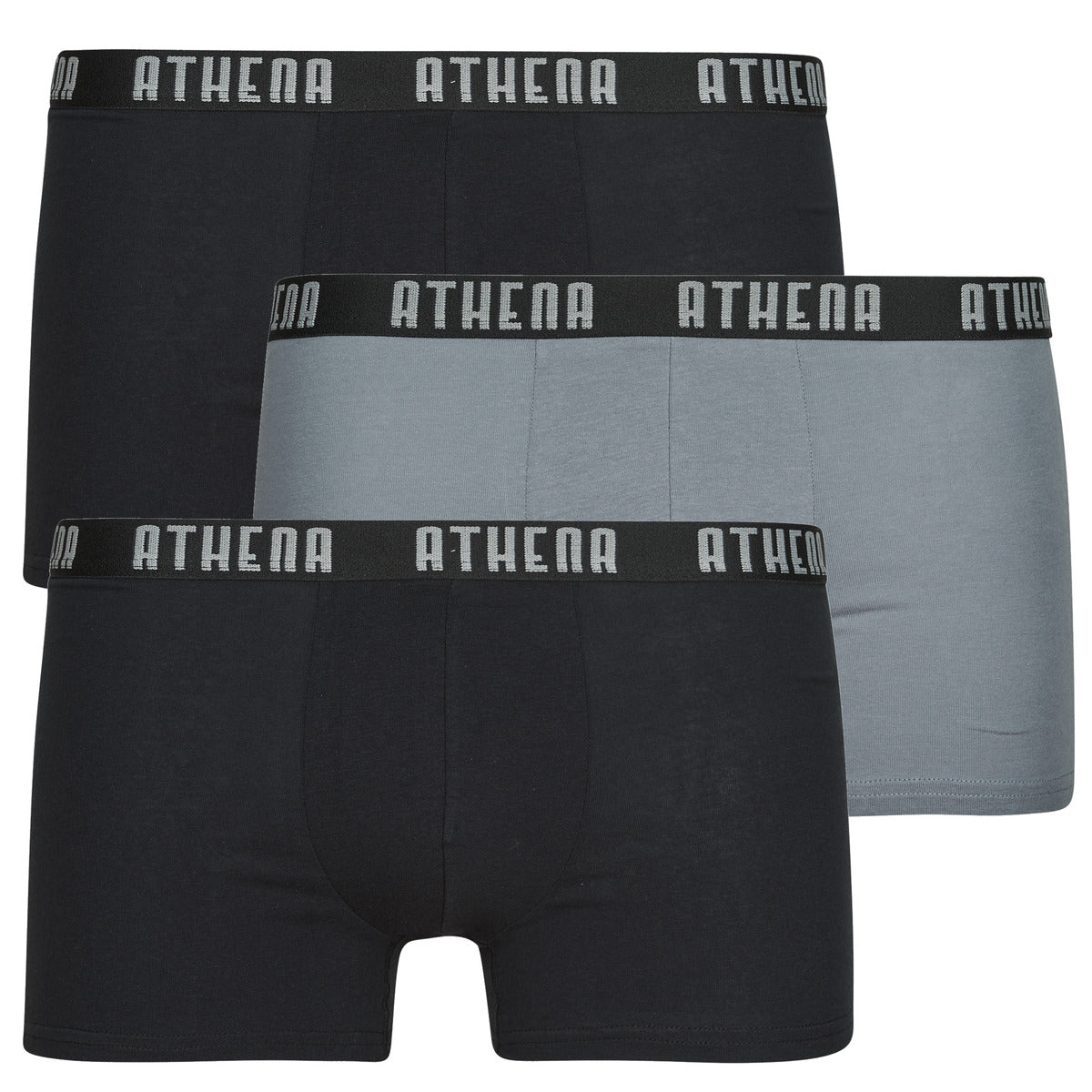 Boxer Uomo Athena BASIC COLOR Pack de 3 Nero