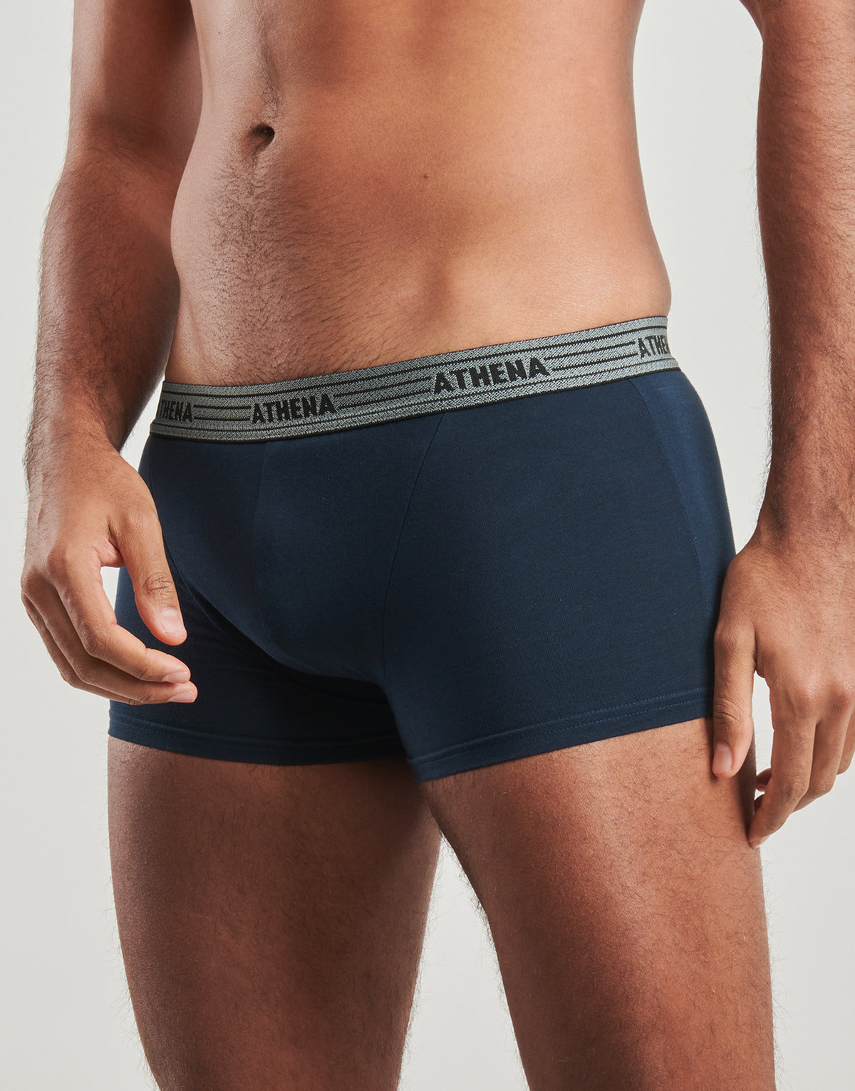 Boxer Uomo Athena BASIC COTON Pack de 4 Marine
