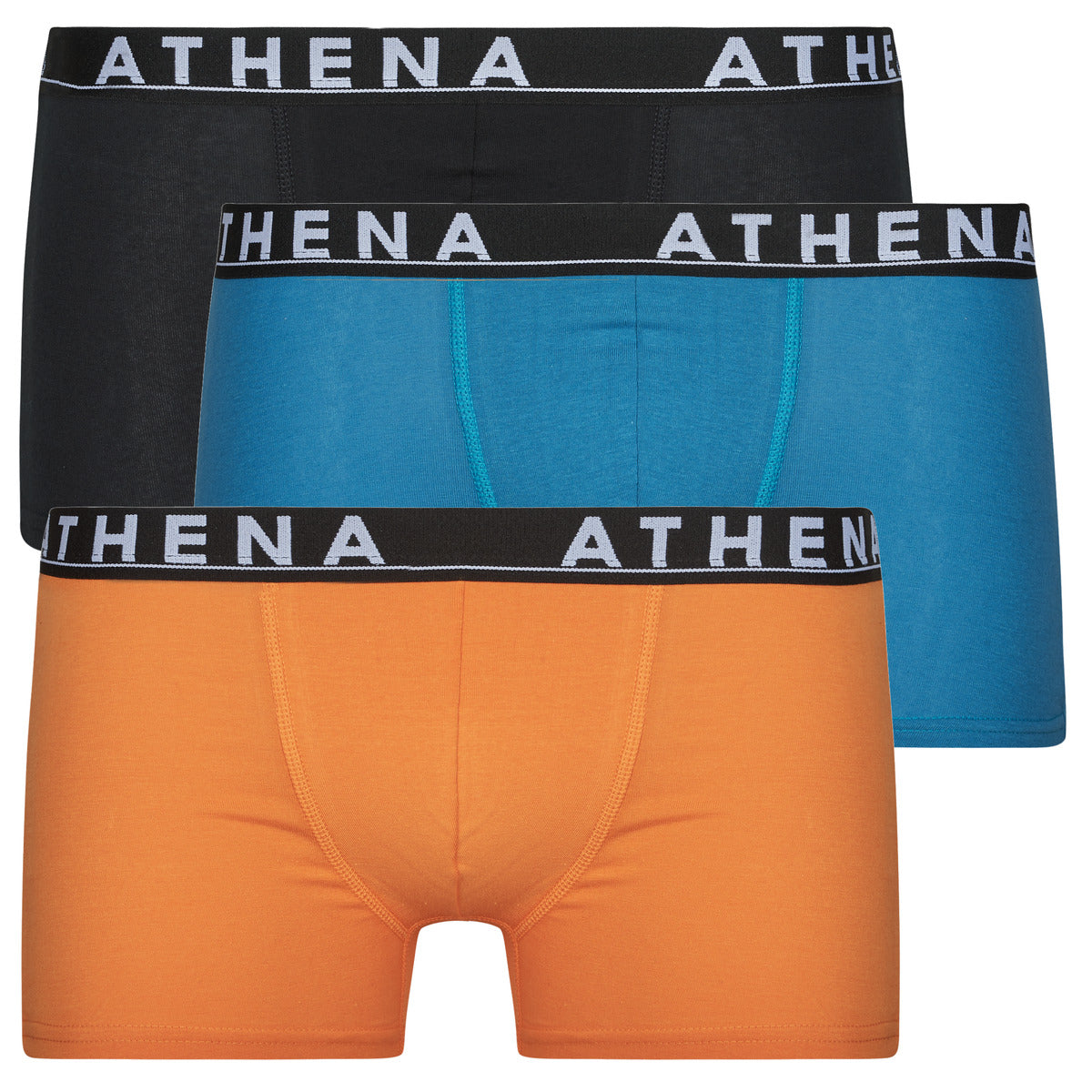 Boxer Uomo Athena EASY COLOR Pack de 3 Nero