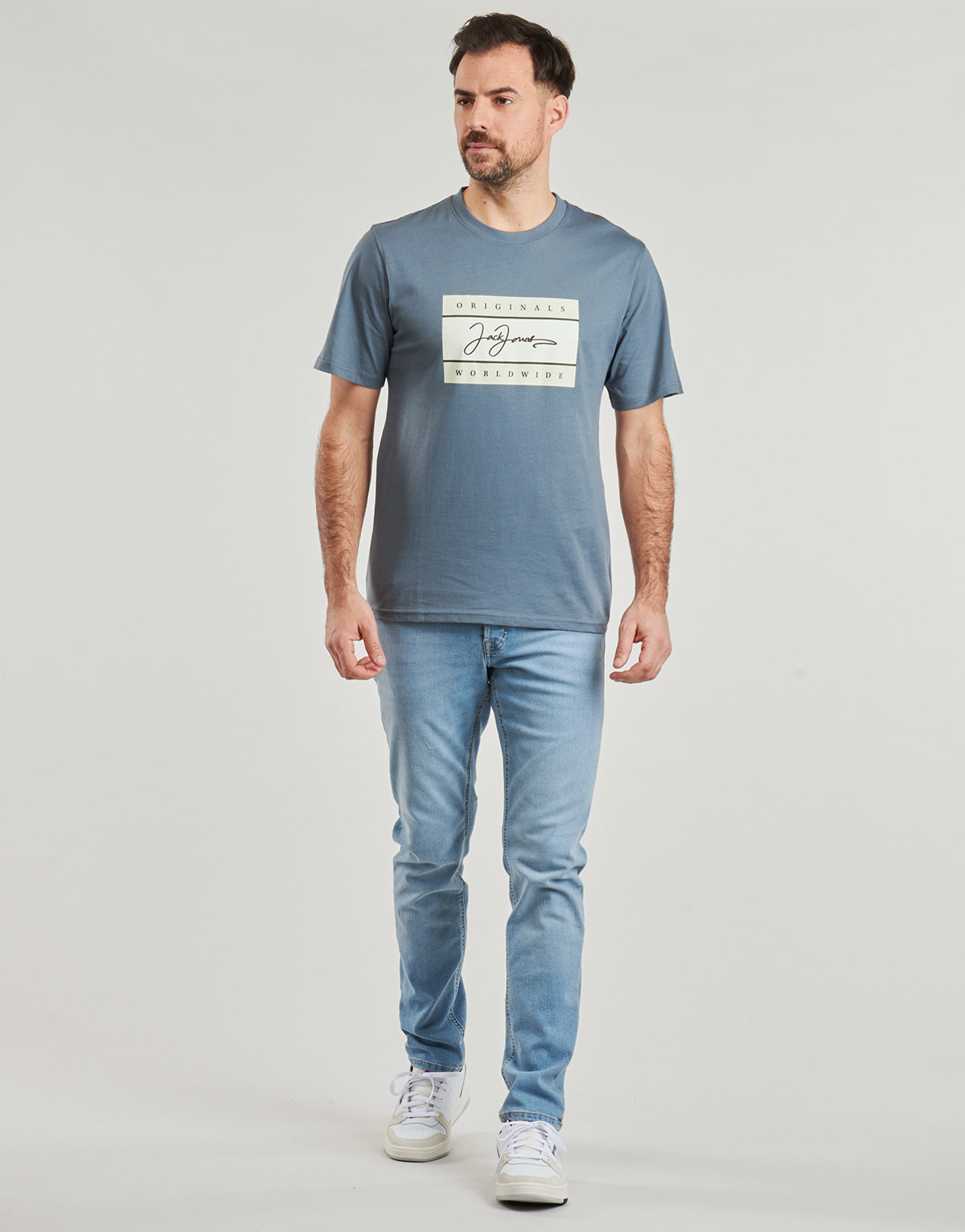 Jeans Slim Uomo Jack & Jones  JJIGLENN  Blu