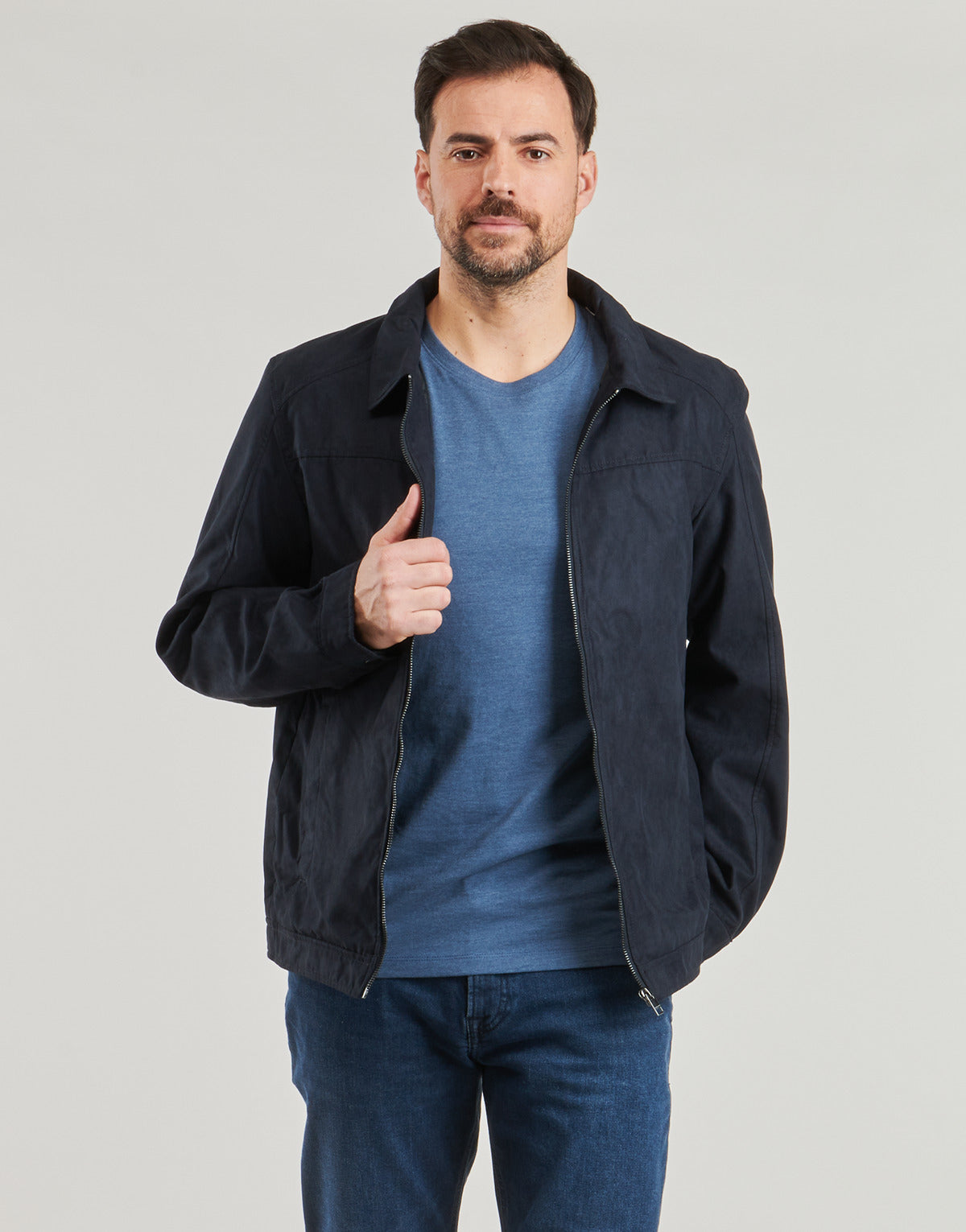 Giacca in pelle Uomo Jack & Jones  JJEDYLAN  Nero