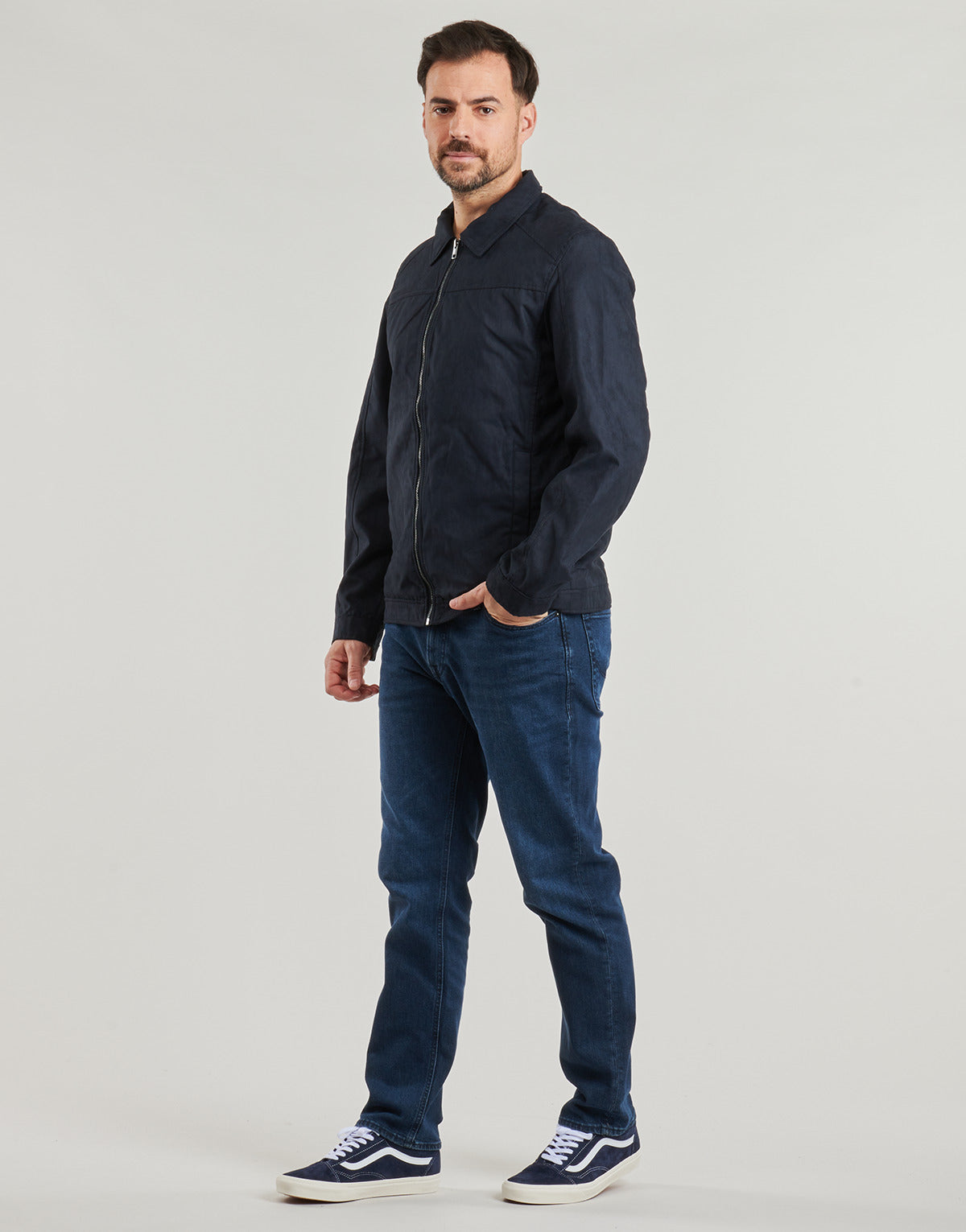 Giacca in pelle Uomo Jack & Jones  JJEDYLAN  Nero