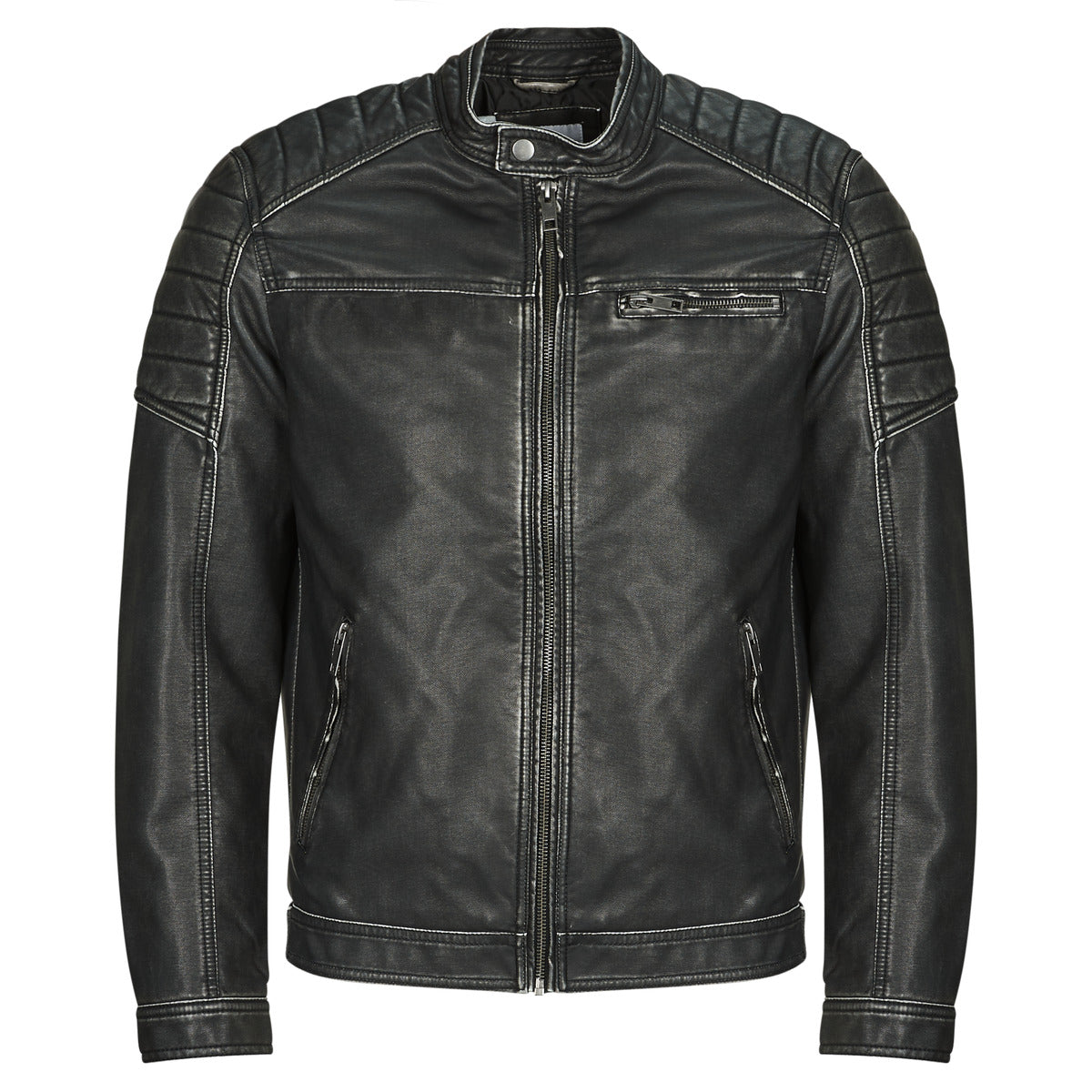 Giacca in pelle Uomo Jack & Jones  JJEROCKY  Nero