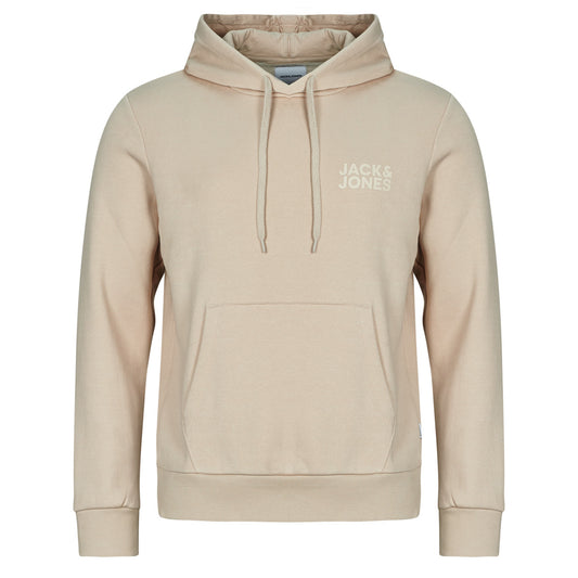 Felpa Uomo Jack & Jones JJECORP LOGO SWEAT HOOD Beige