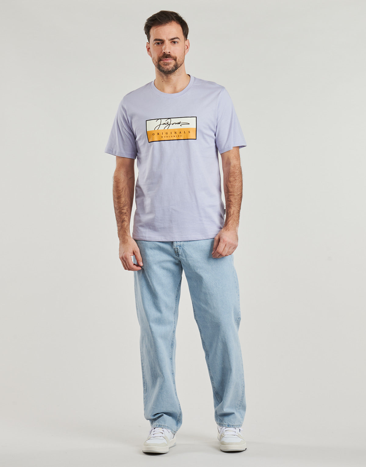 Jeans Flare Uomo Jack & Jones JJIEDDIE Blu