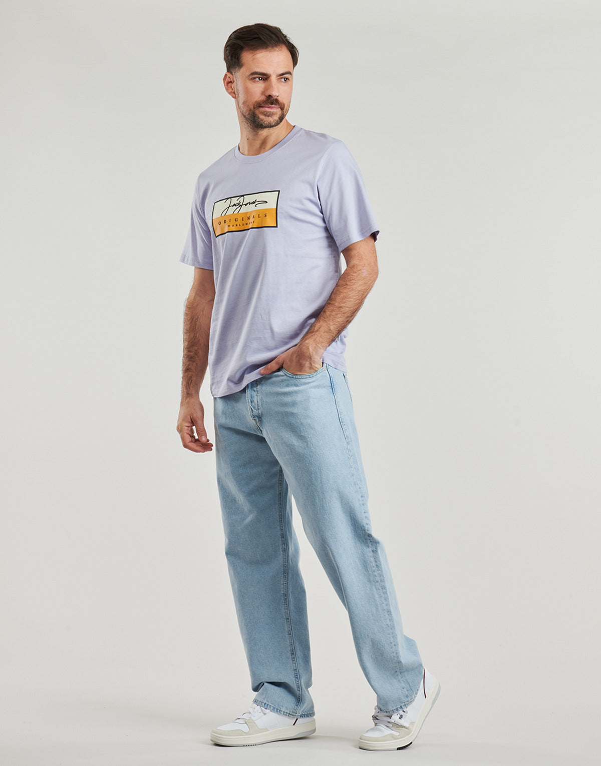 Jeans Flare Uomo Jack & Jones  JJIEDDIE  Blu