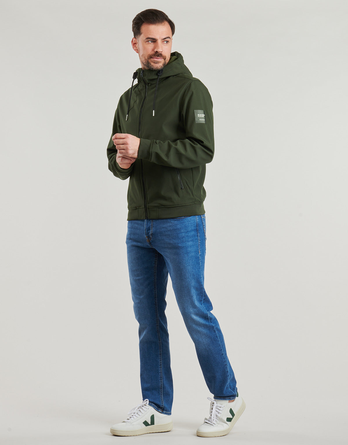 Giubbotto Uomo Jack & Jones JJEBASIC SOFTSHEL Kaki