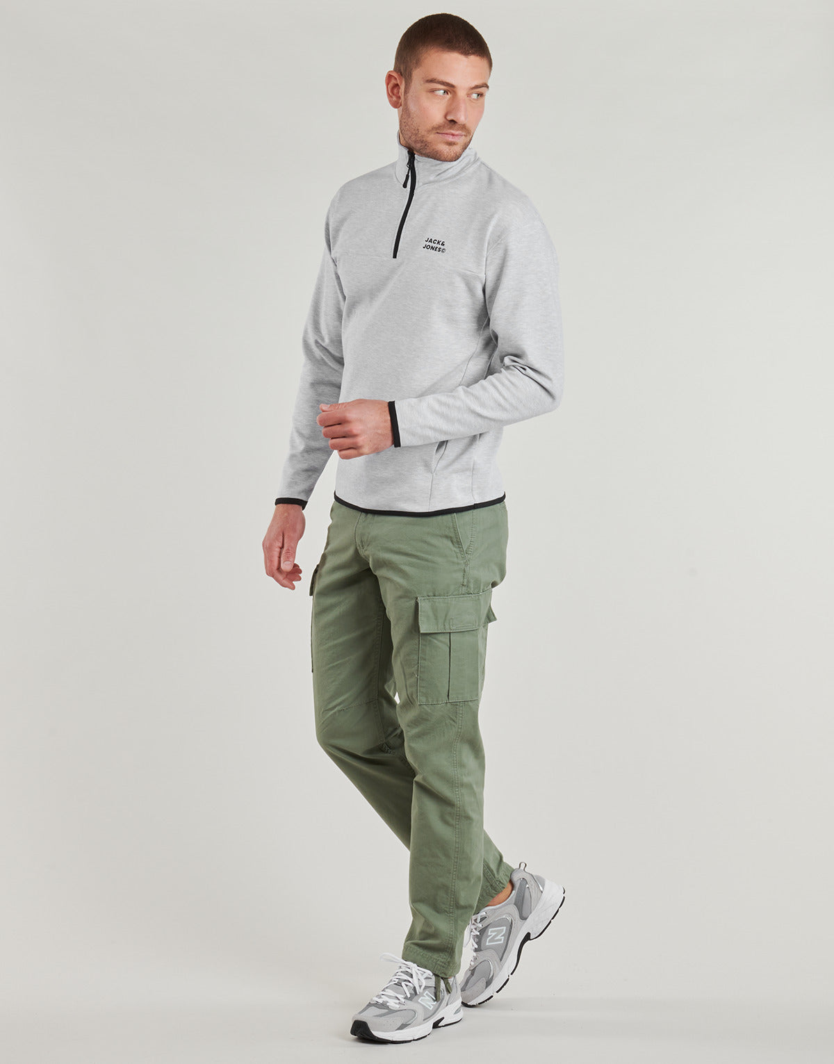 Felpa Uomo Jack & Jones JJMATTY Grigio