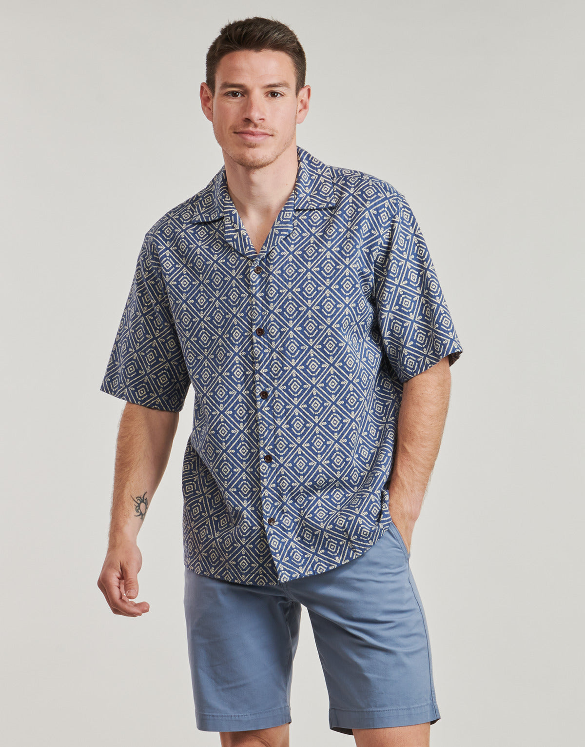 Camicia a maniche corte Uomo Jack & Jones  JPRBLUVINCENT   Marine