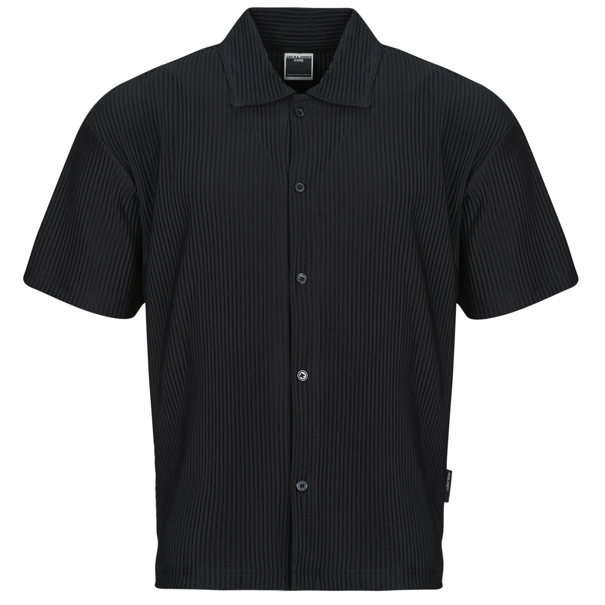 Camicia a maniche corte Uomo Jack & Jones JCOINTERLUDE Nero
