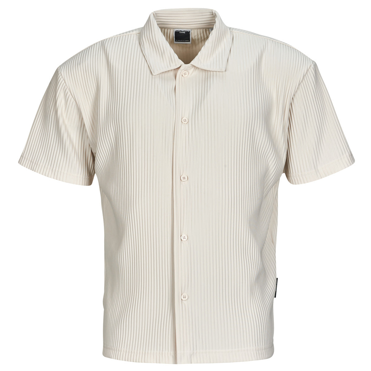 Camicia a maniche corte Uomo Jack & Jones  JCOINTERLUDE   Beige