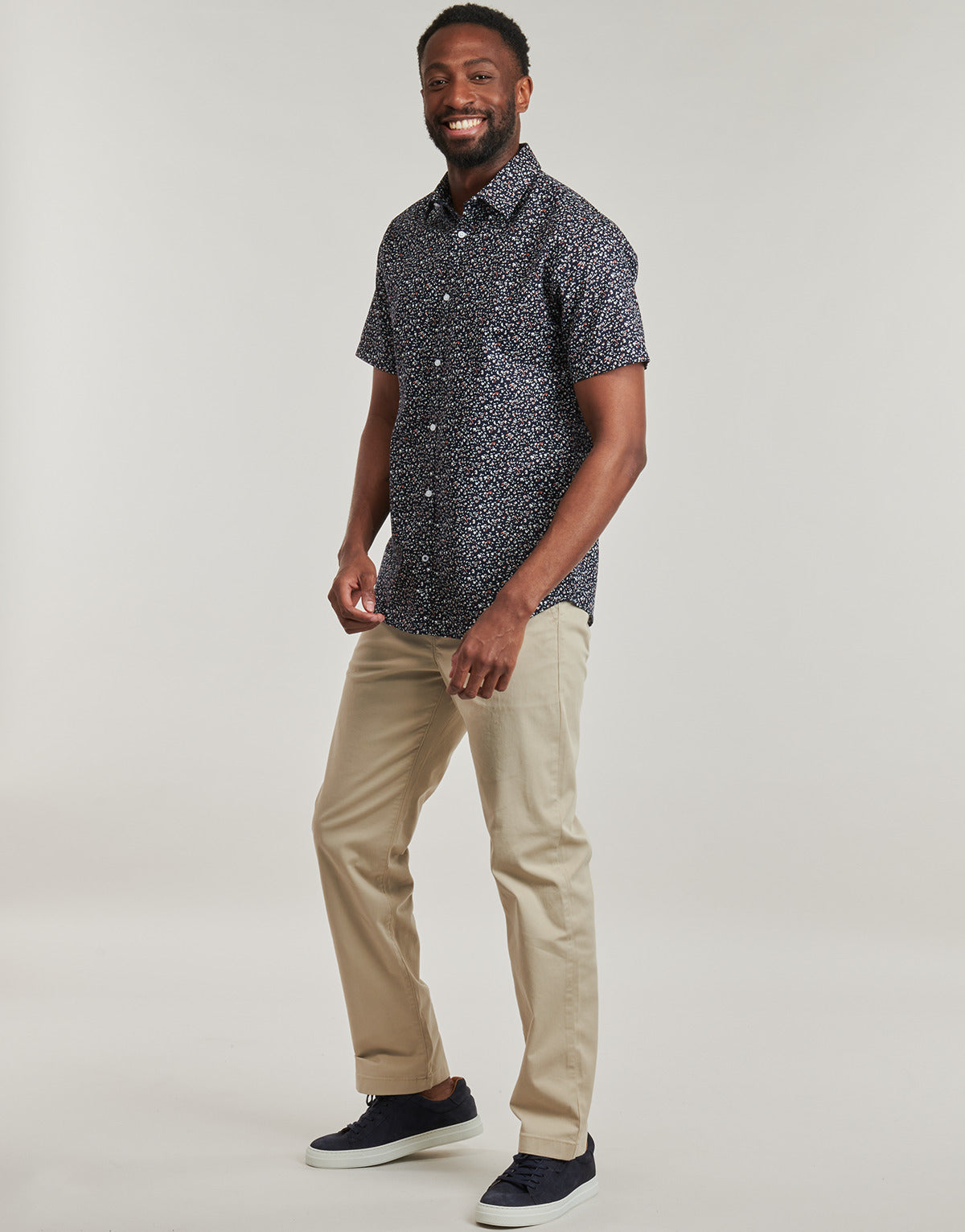 Camicia a maniche corte Uomo Jack & Jones JPRBLASUMMER Marine