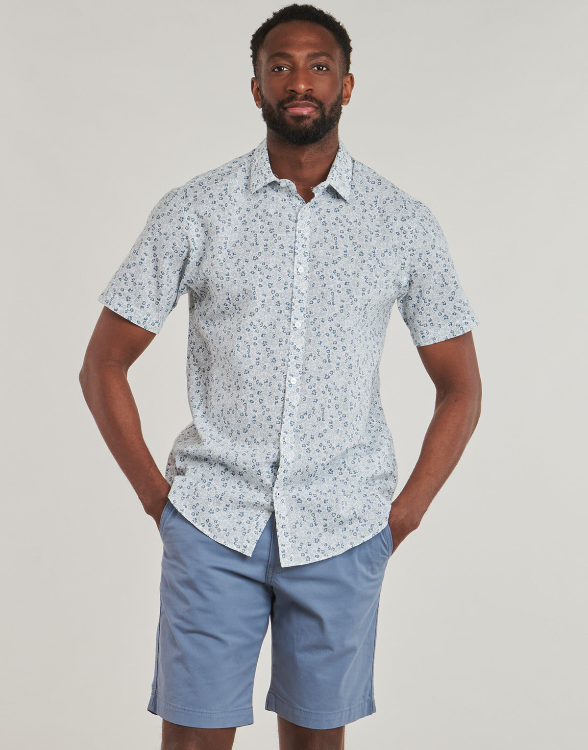 Camicia a maniche corte Uomo Jack & Jones JPRBLASUMMER Bianco