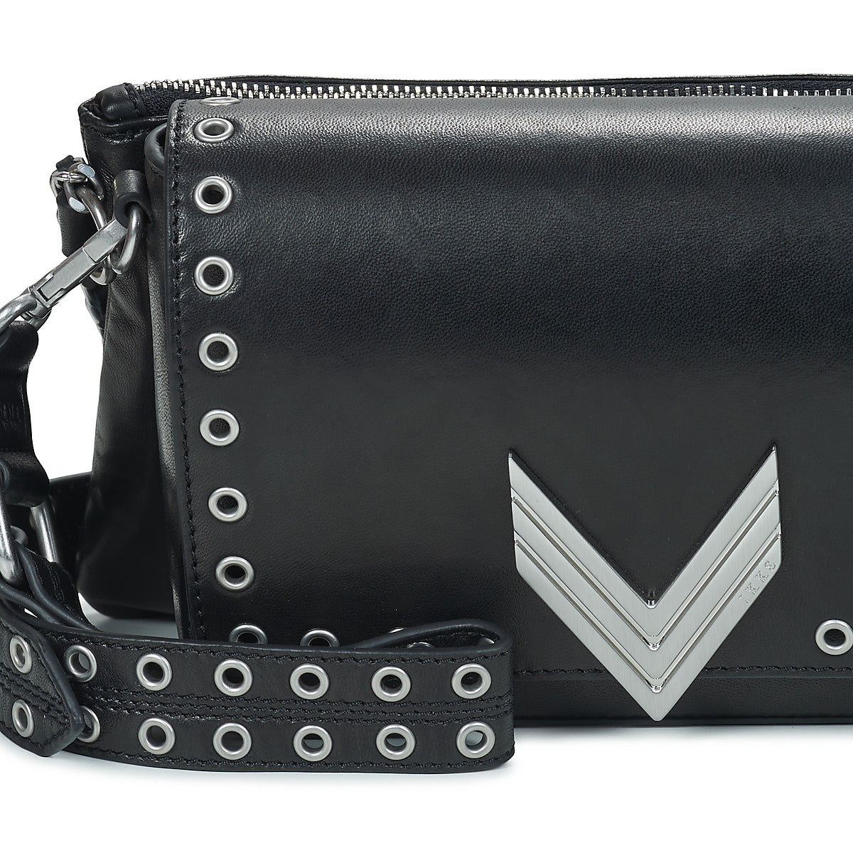 Borsa a tracolla Donna Ikks  111 ROCK OEILLETS  Nero