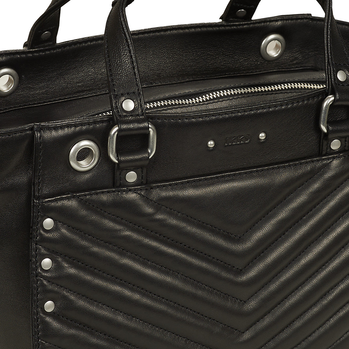 Borsette Donna Ikks  1440 M ROCK STUDS ZIPPE  Nero