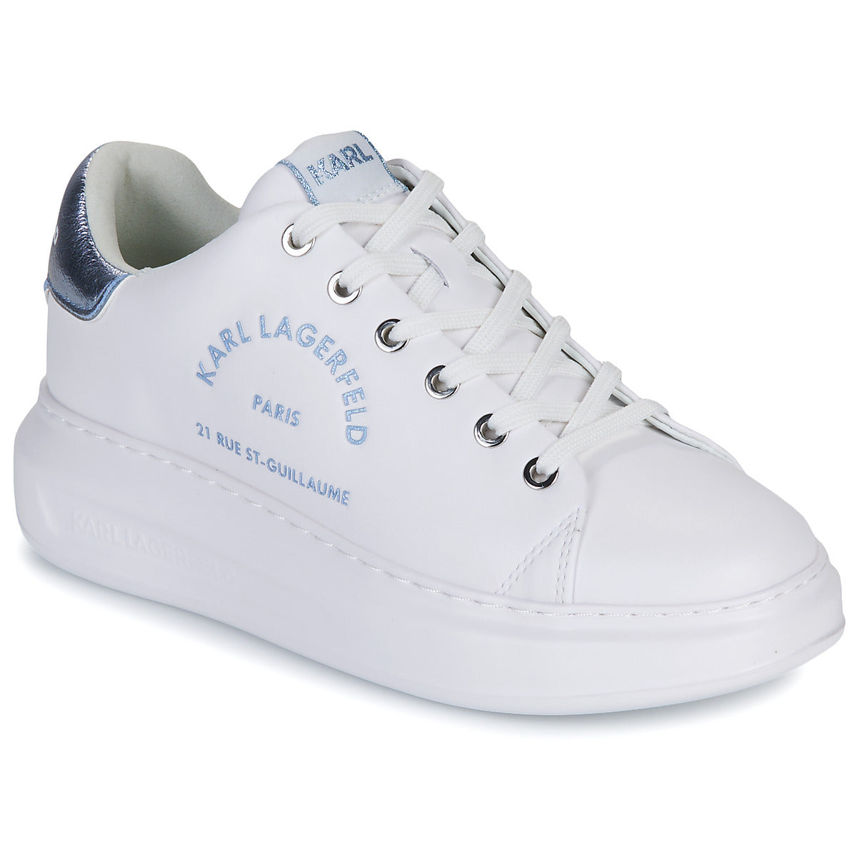 Sneakers basse Donna Karl Lagerfeld  KAPRI Metal Maison Glitter  Bianco