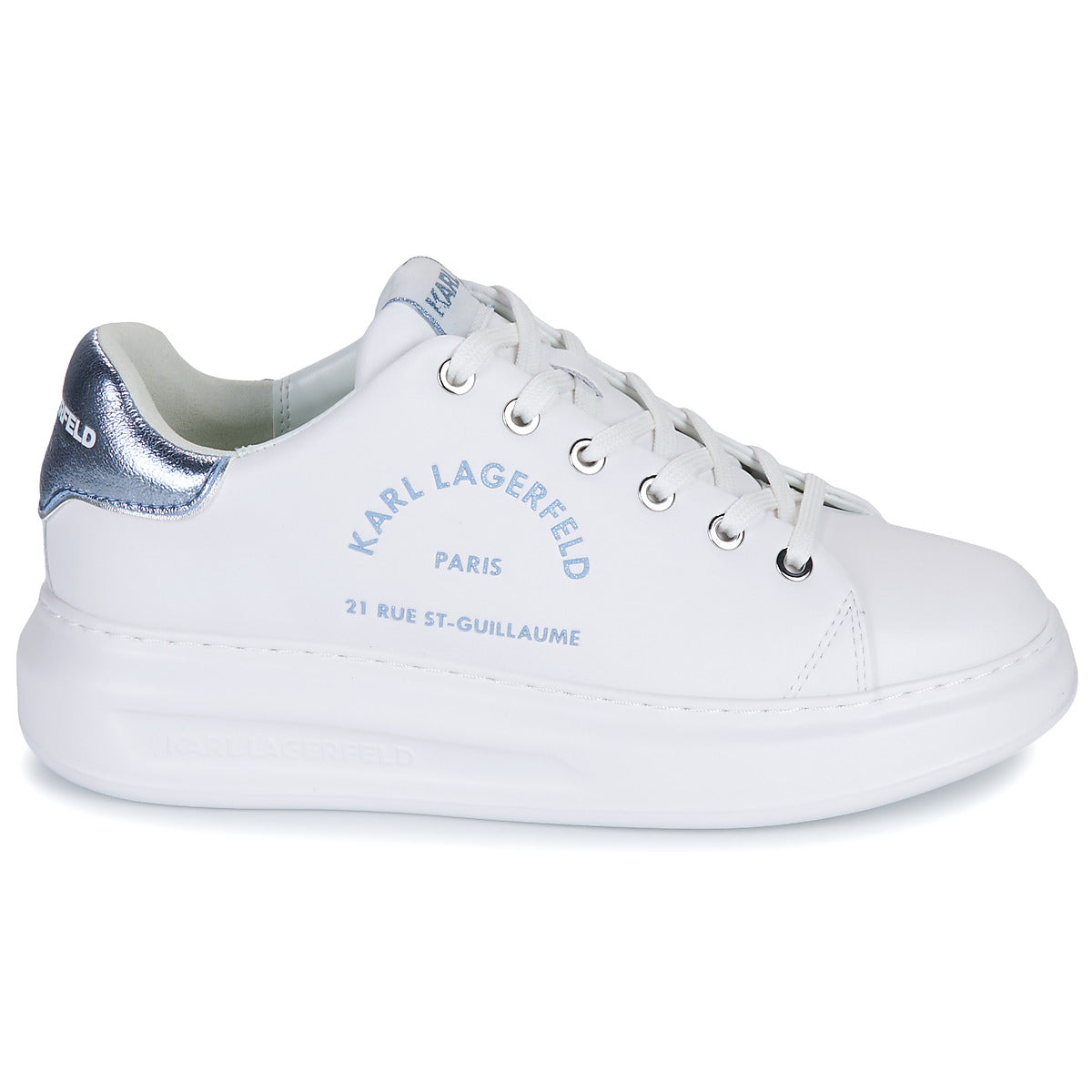 Sneakers basse Donna Karl Lagerfeld  KAPRI Metal Maison Glitter  Bianco