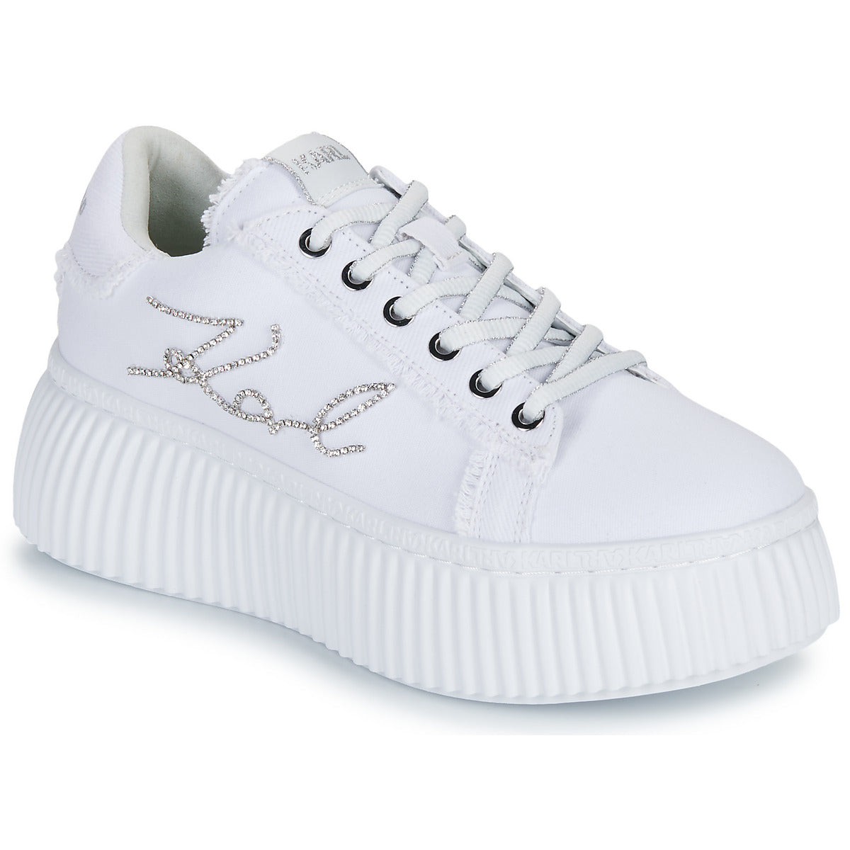 Sneakers basse Donna Karl Lagerfeld KREEPER LO Signia Mix Lo Lace Bianco