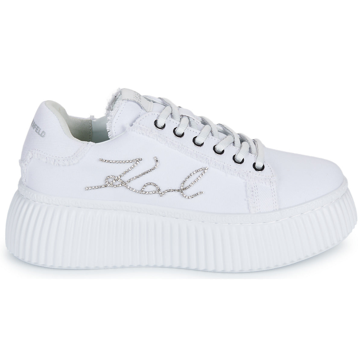 Sneakers basse Donna Karl Lagerfeld KREEPER LO Signia Mix Lo Lace Bianco