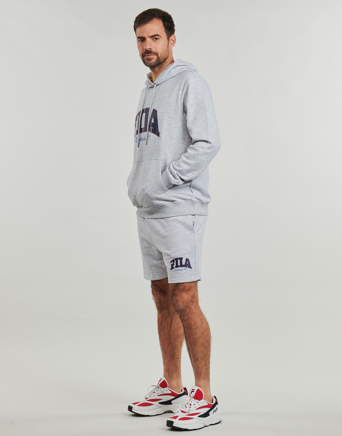 Felpa Uomo Fila  LANDEN  Grigio