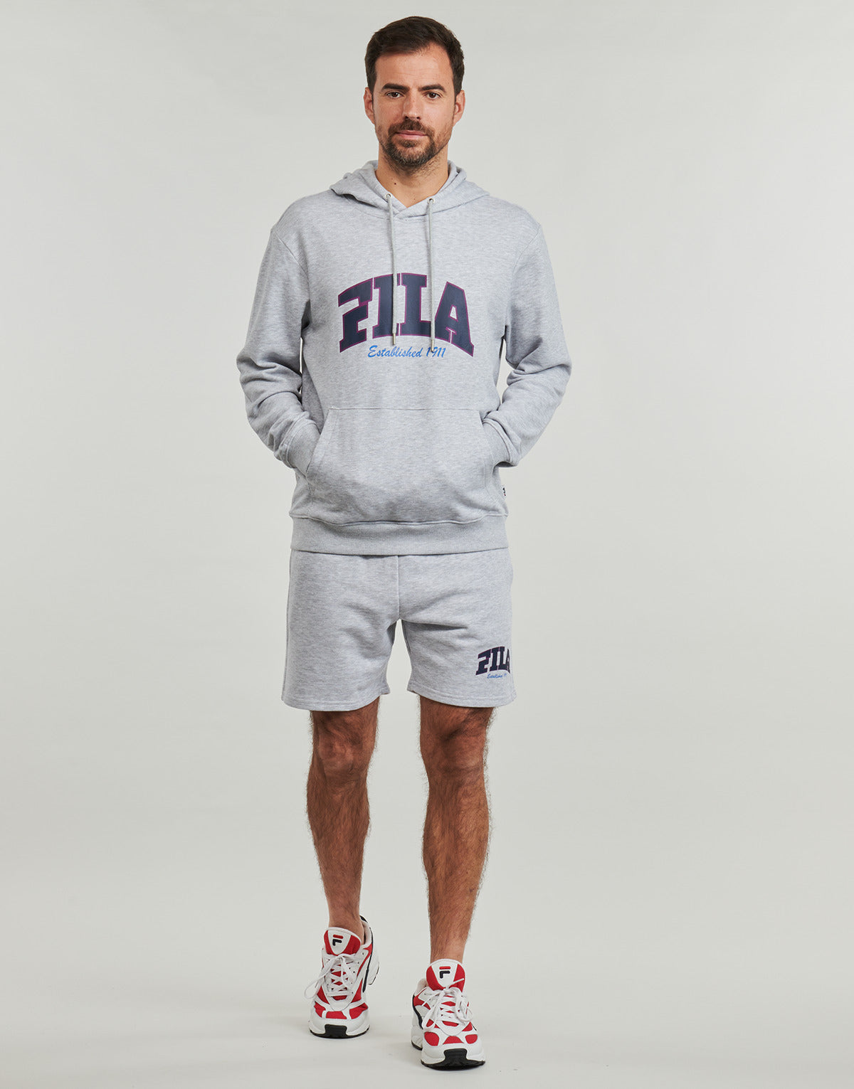 Pantaloni corti Uomo Fila  LANDEN  Grigio