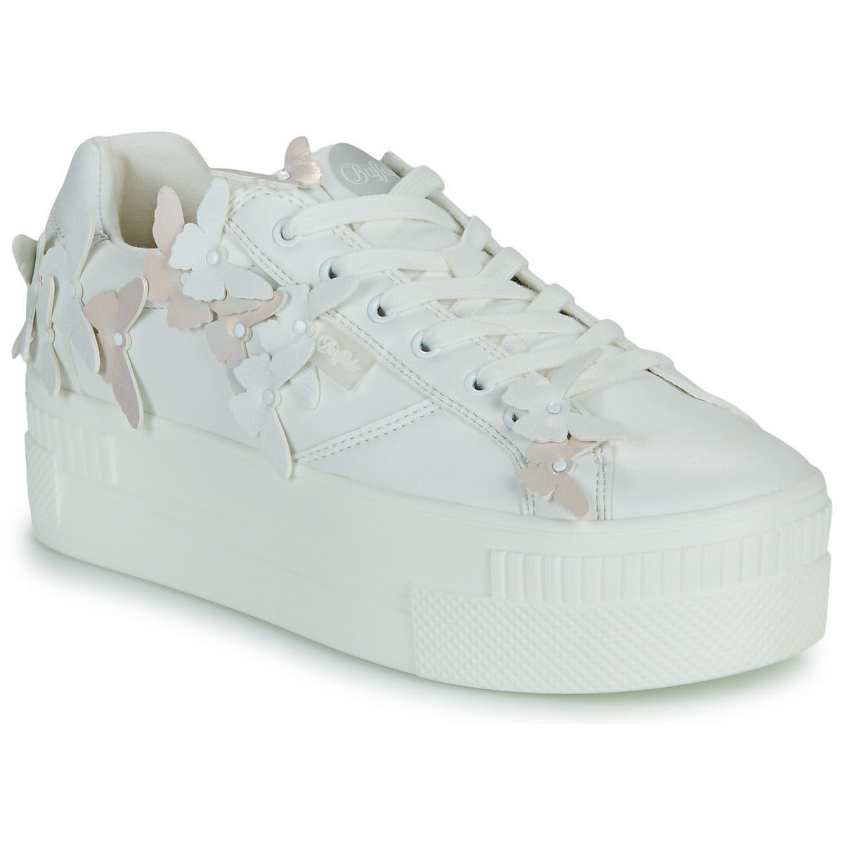 Sneakers basse Donna Buffalo PAIRED BUTTERFLY Bianco