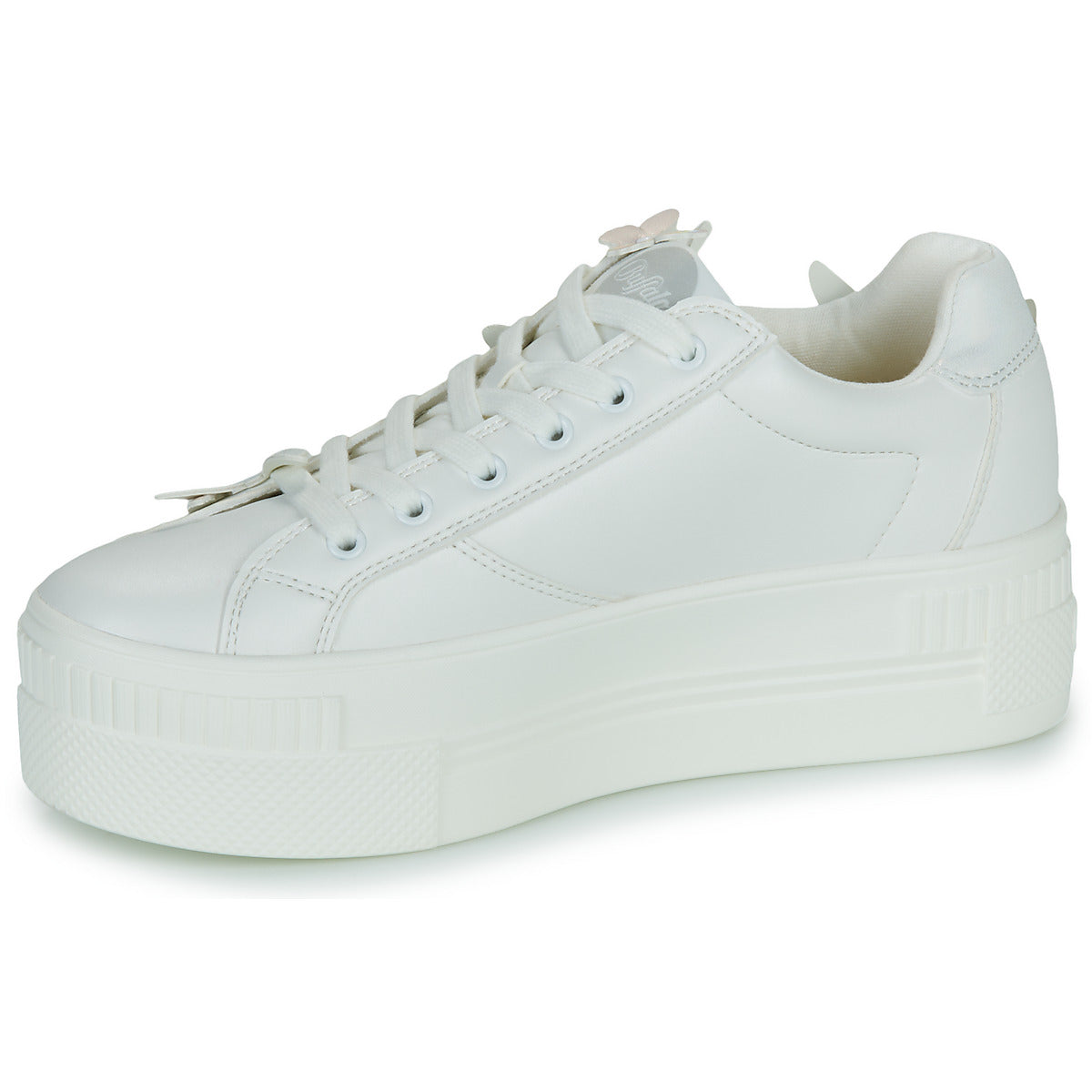 Sneakers basse Donna Buffalo PAIRED BUTTERFLY Bianco