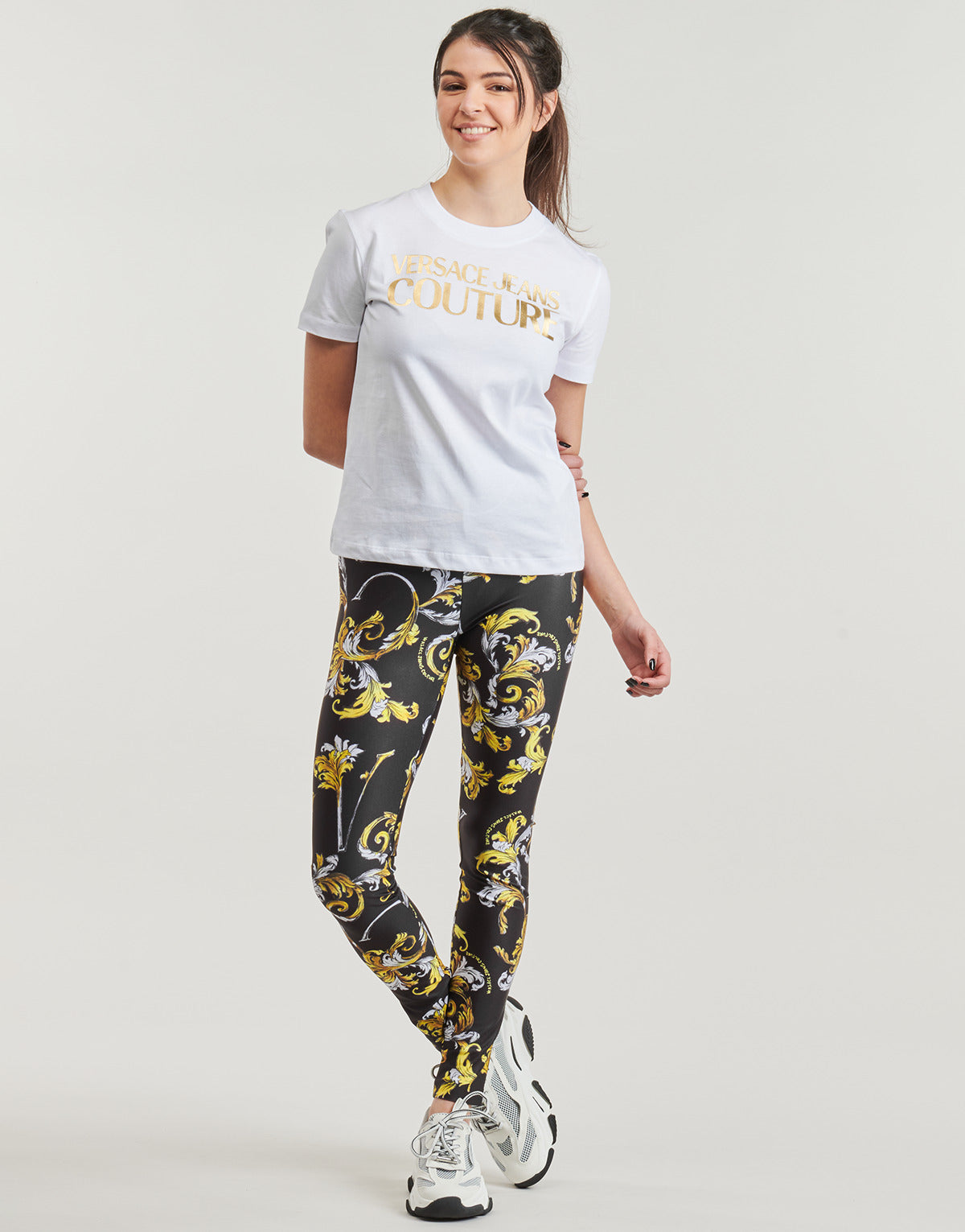 Collant Donna Versace Jeans Couture 78HAC101 Nero