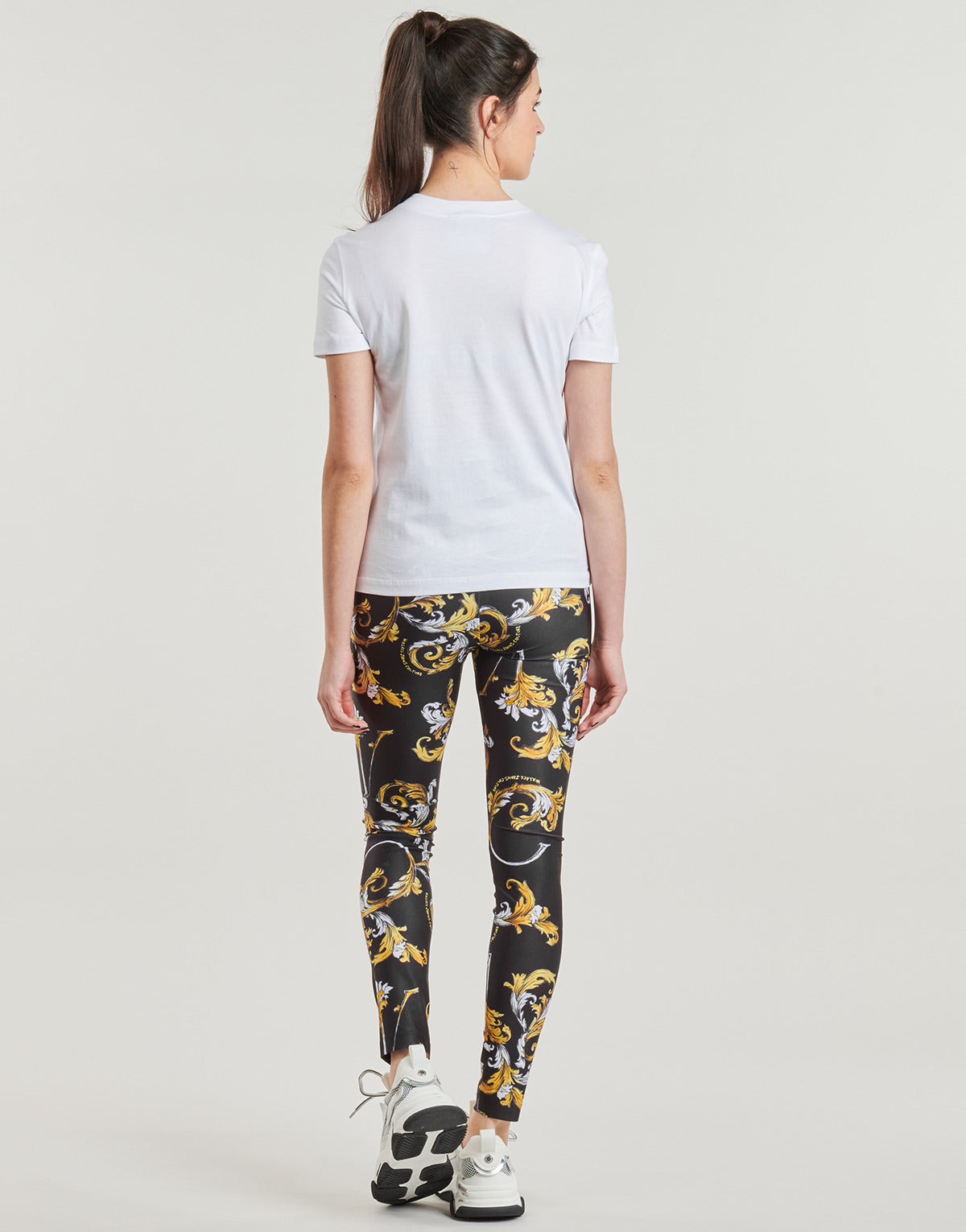 T-shirt Donna Versace Jeans Couture 78HAHT01 Bianco