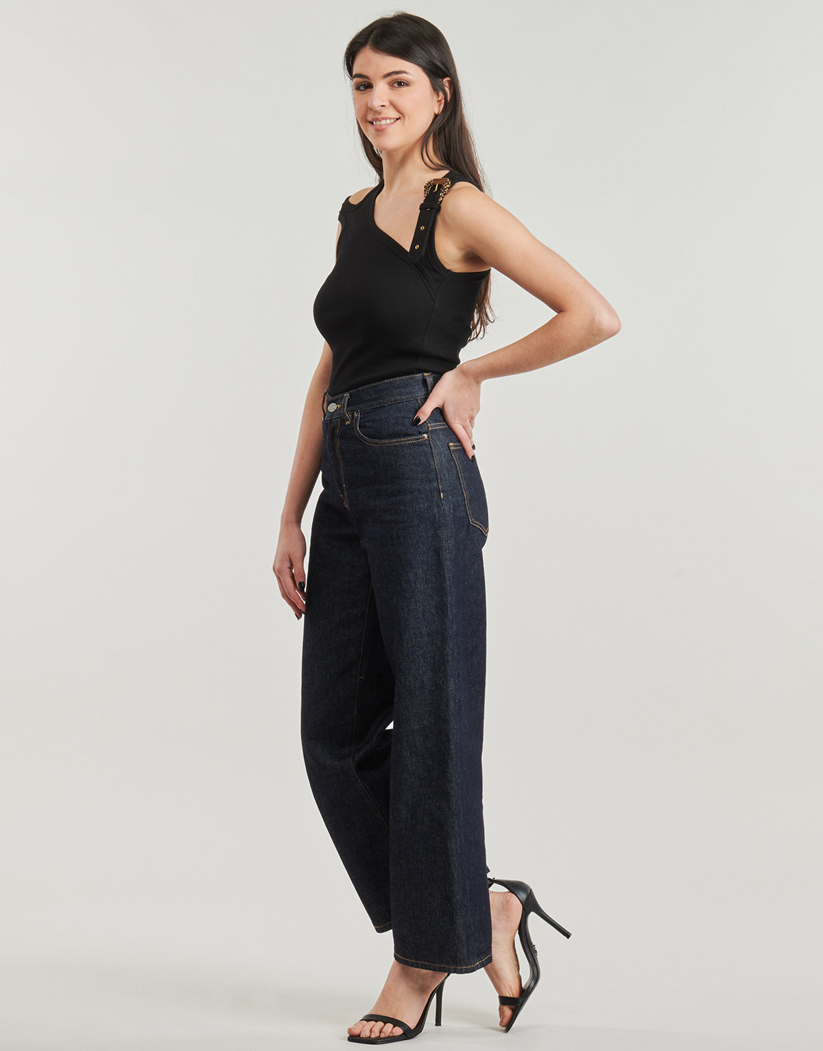 Camicetta Donna Versace Jeans Couture 78HAM603 Nero