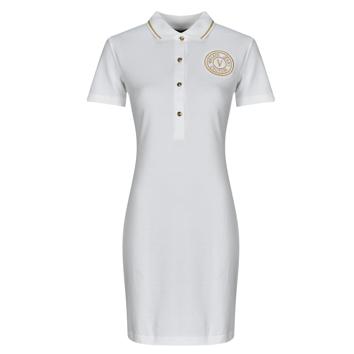 Abito corto Donna Versace Jeans Couture 78HAOT01 Bianco