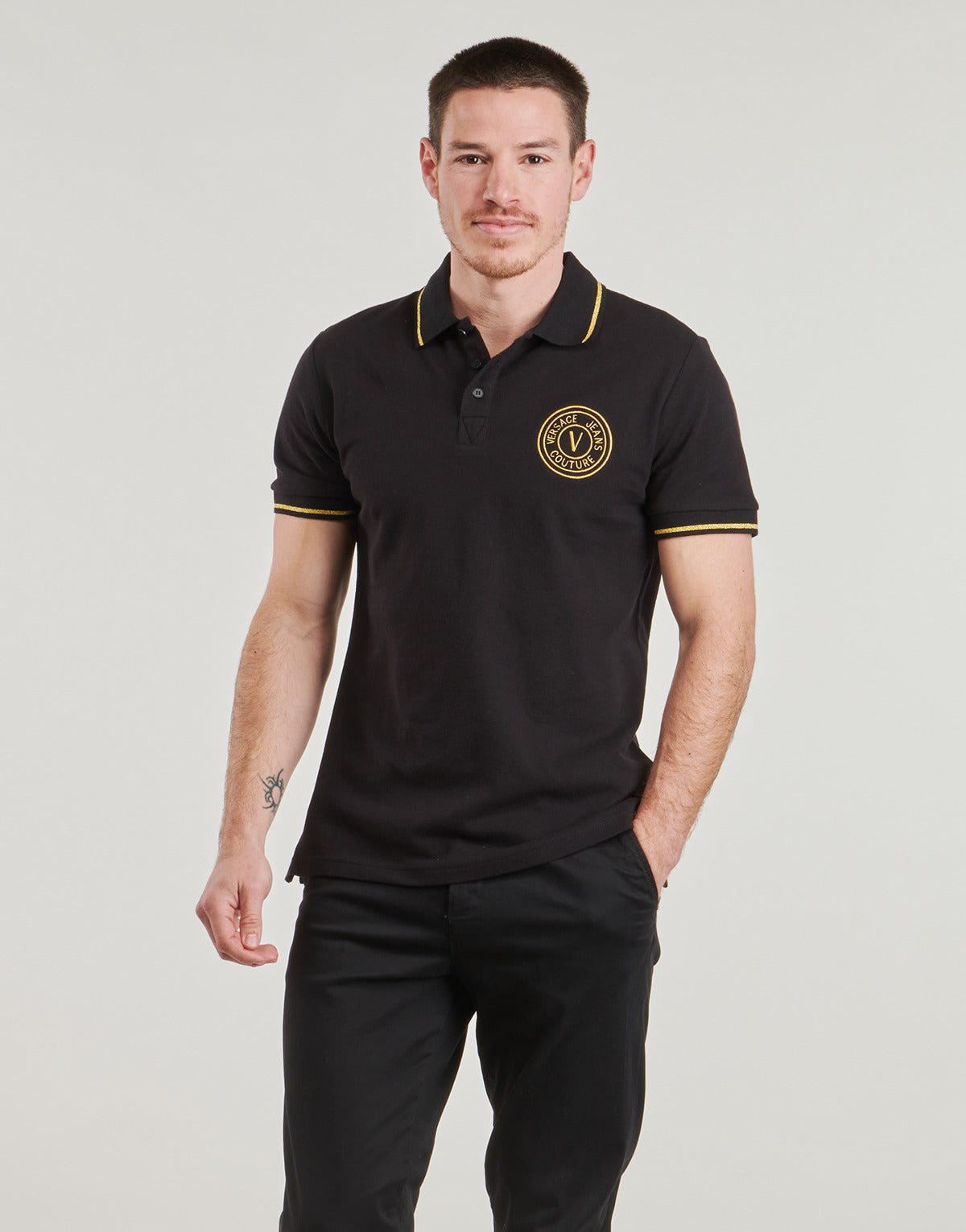 Polo Uomo Versace Jeans Couture 78GAGT00 Nero