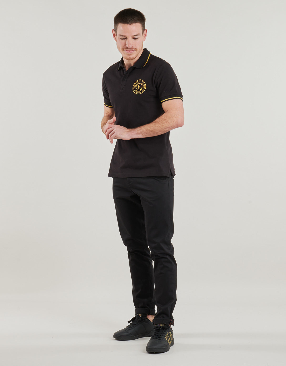 Polo Uomo Versace Jeans Couture 78GAGT00 Nero
