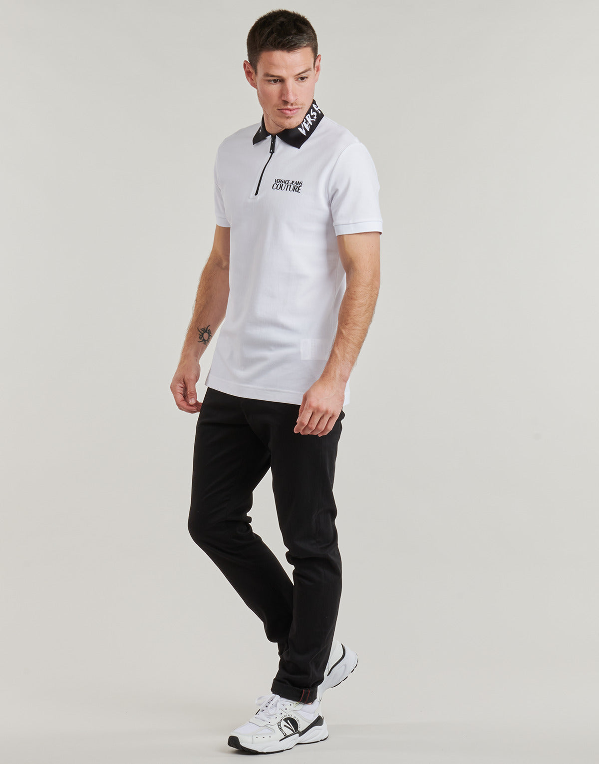Polo Uomo Versace Jeans Couture 78GAGT03 Bianco
