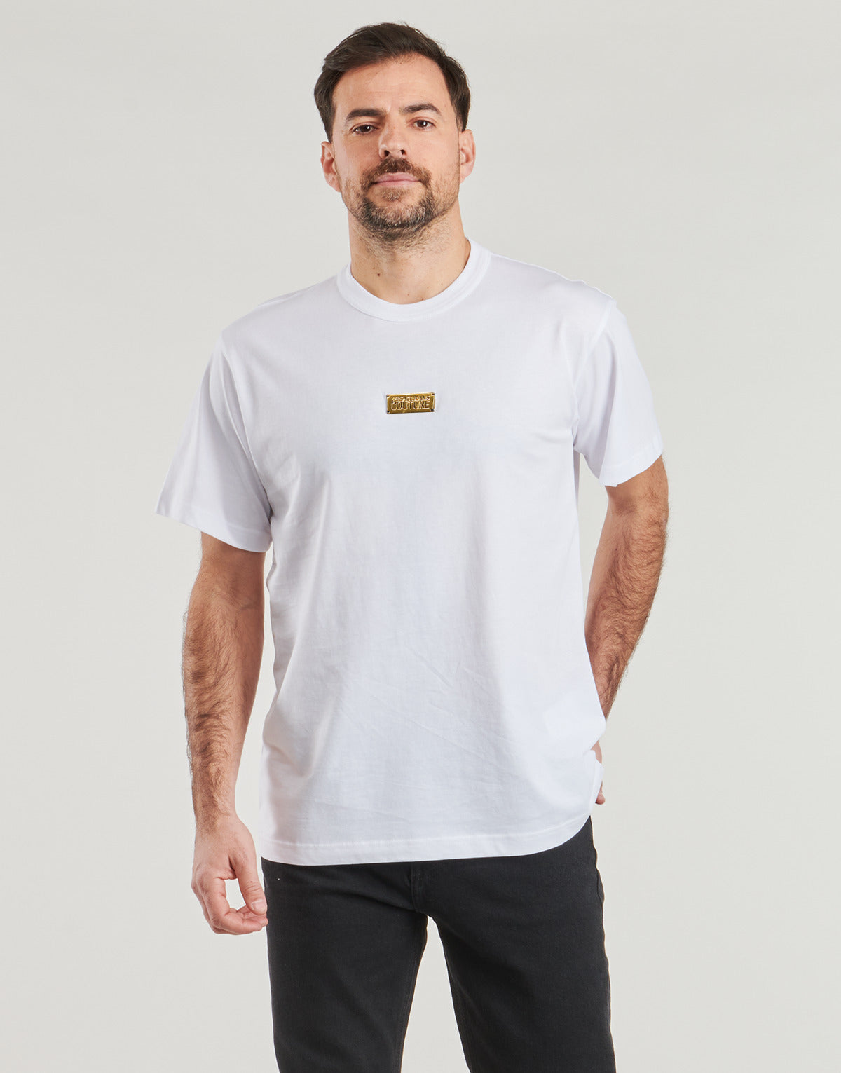 T-shirt Uomo Versace Jeans Couture 78GAHT08 Bianco