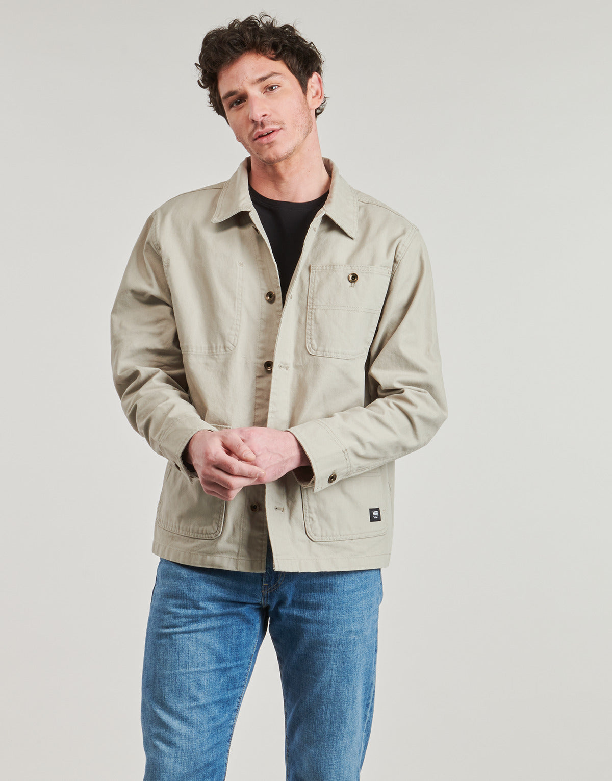 Giacca Uomo Vans Drill Chore Canvas Jacket Beige