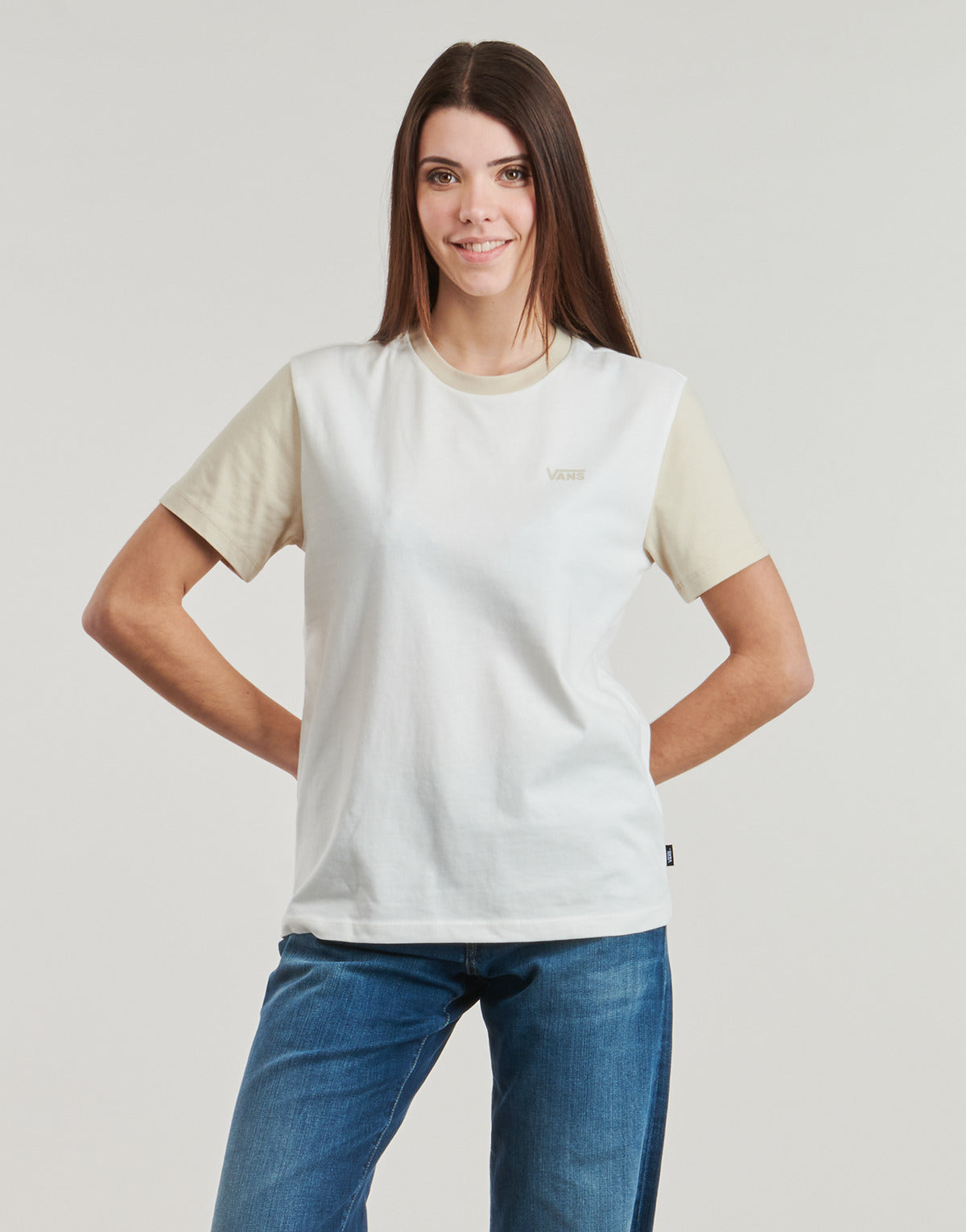 T-shirt Donna Vans COLORBLOCK BFF TEE Bianco
