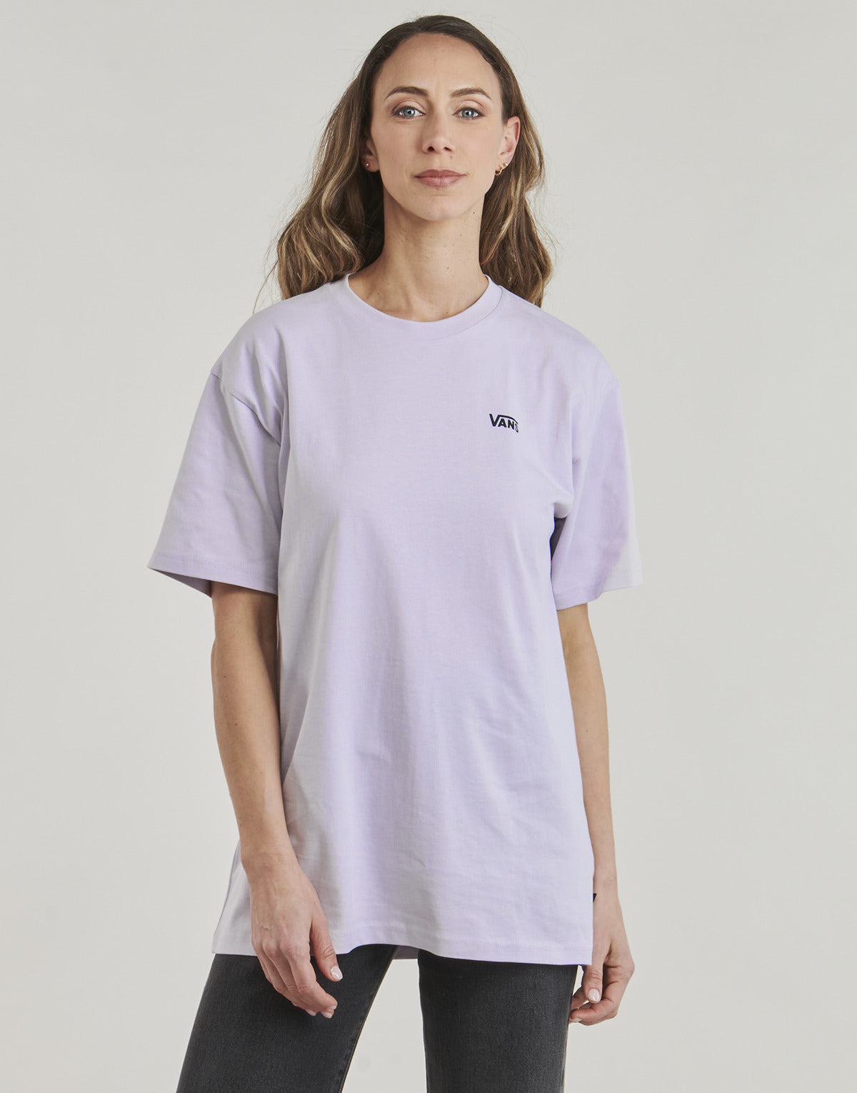 T-shirt Donna Vans LEFT CHEST LOGO TEE EM Viola