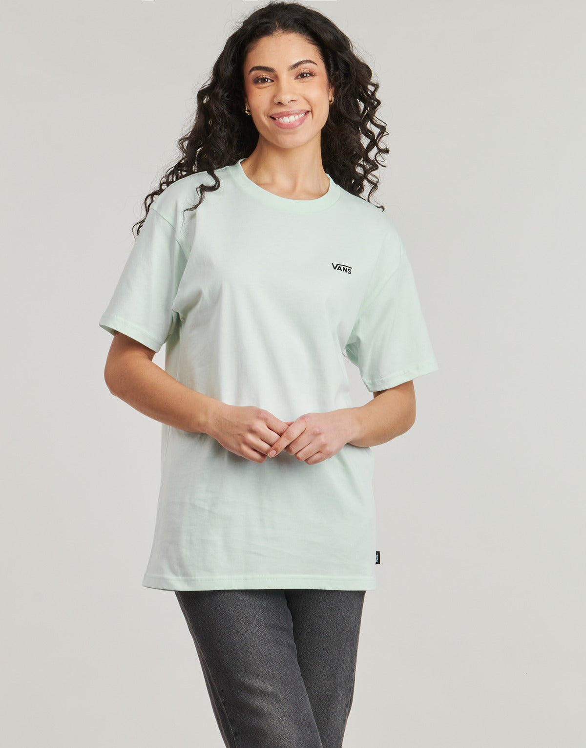 T-shirt Donna Vans LEFT CHEST LOGO TEE EM Verde