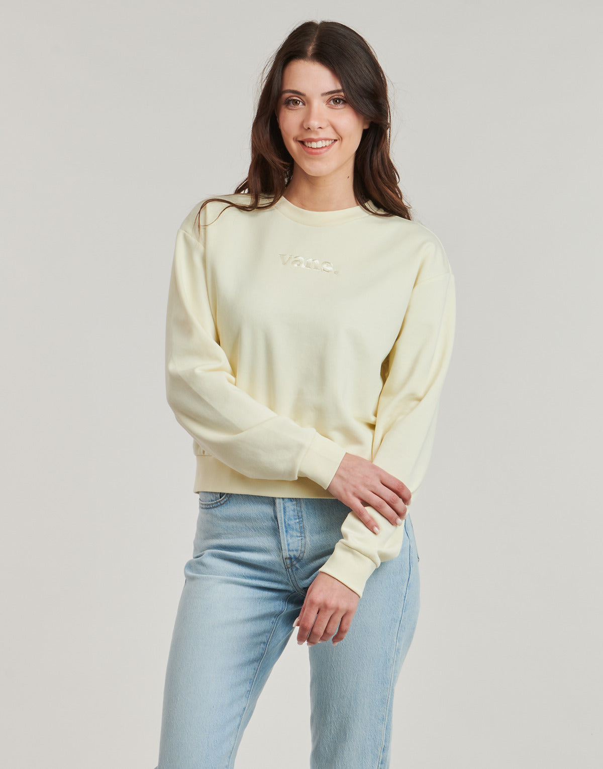 Felpa Donna Vans W ESSENTIAL FT RLX CREW Giallo