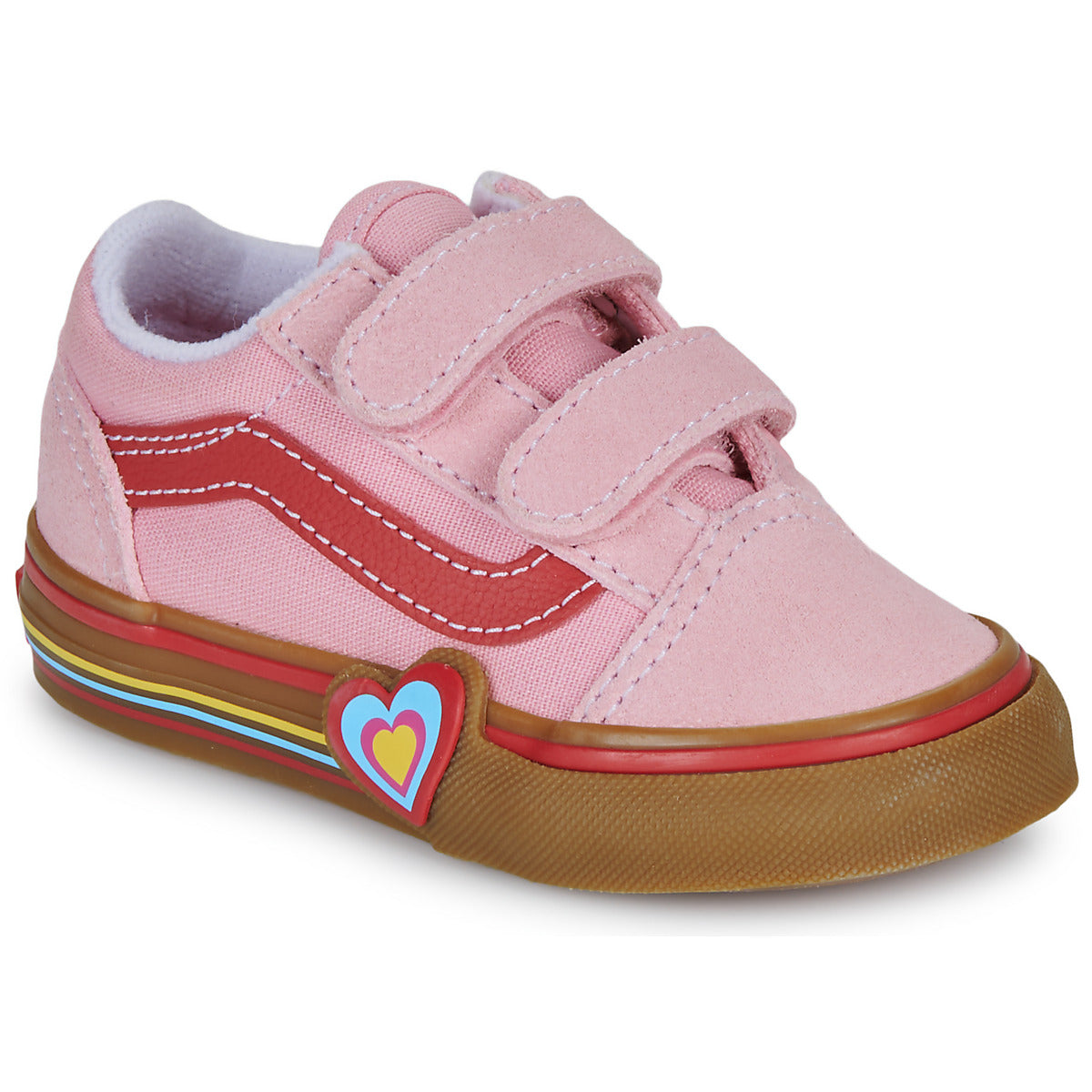 Scarpe bambini ragazza Vans Old Skool V Heart Rosa