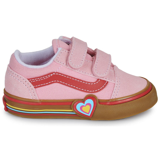 Scarpe bambini ragazza Vans Old Skool V Heart Rosa
