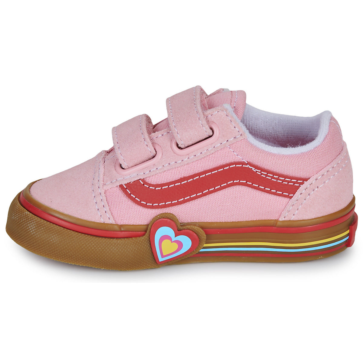 Scarpe bambini ragazza Vans Old Skool V Heart Rosa